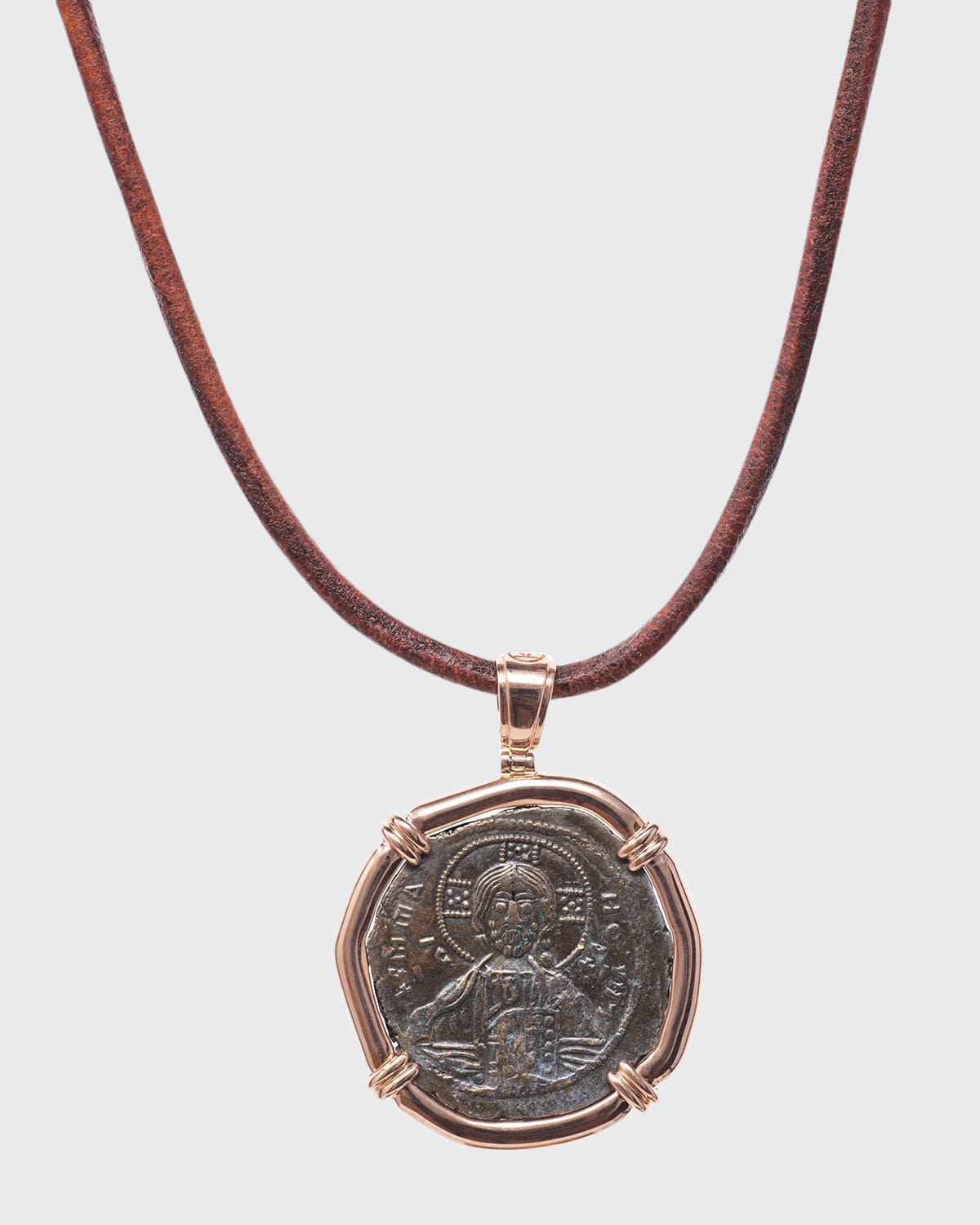 Jorge Adeler Men's Ancient Reversible Coin 18k Gold Pendant For