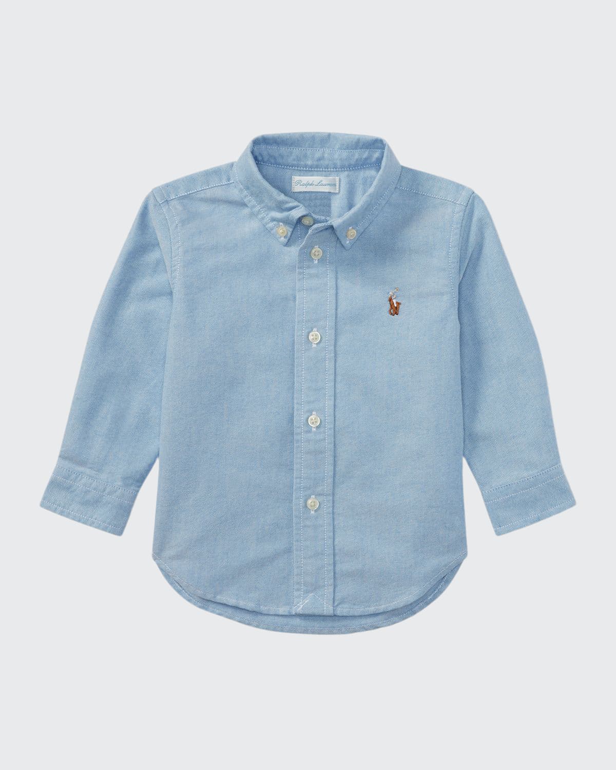 Shop Ralph Lauren Boy's Oxford Shirt In Blue