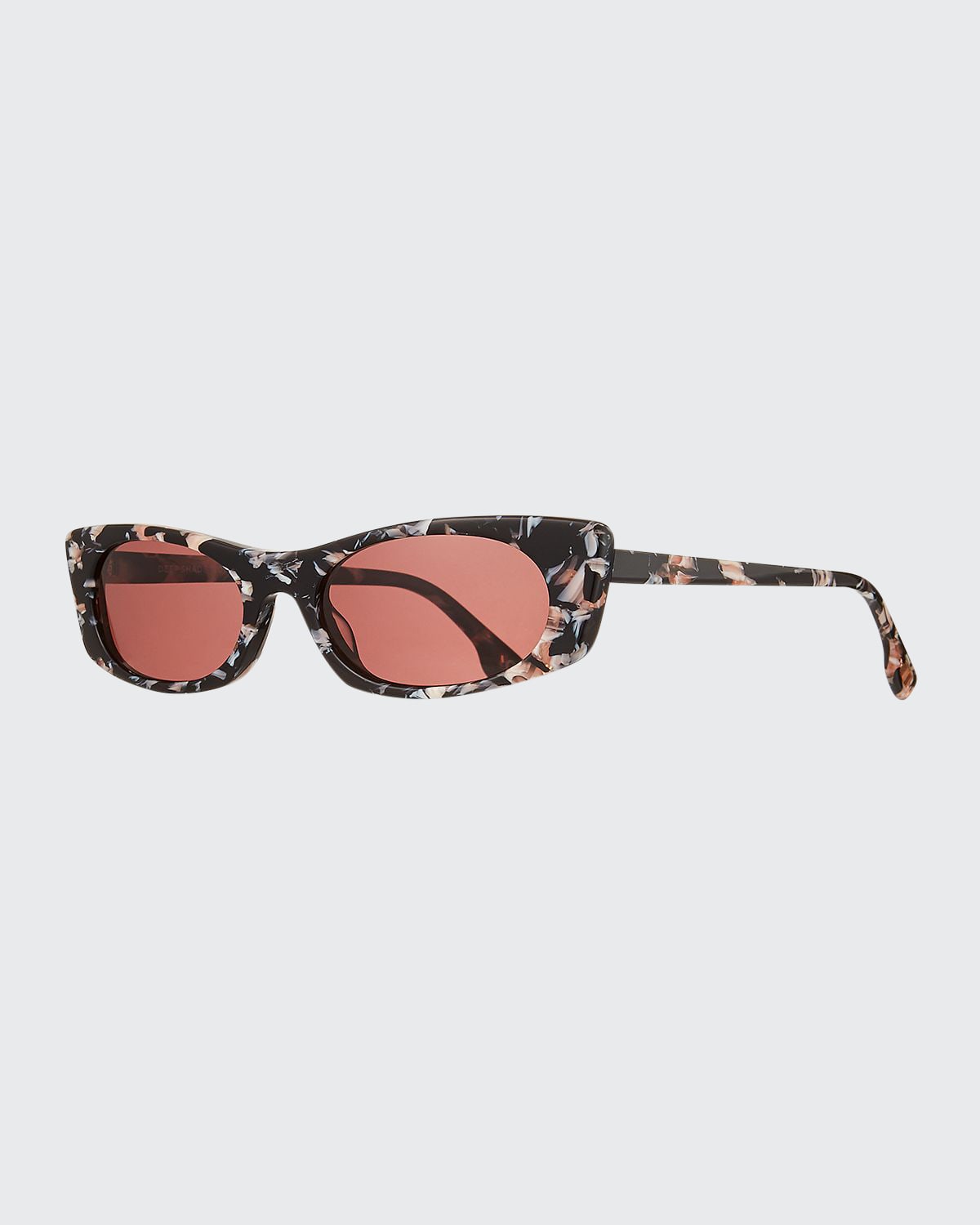 Deep Shade Marbleized Acetate Cat-Eye Sunglasses
