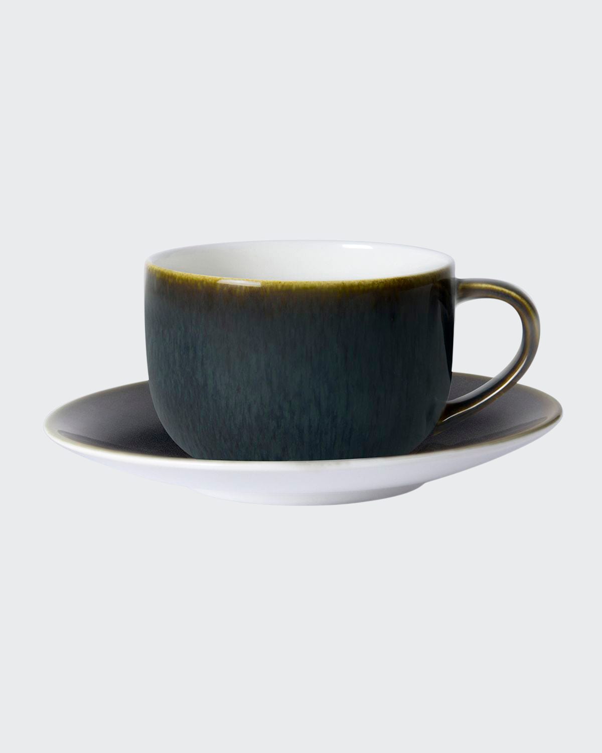 Royal Crown Derby Art Glaze Cappuccino Cup In Clouded Smoke