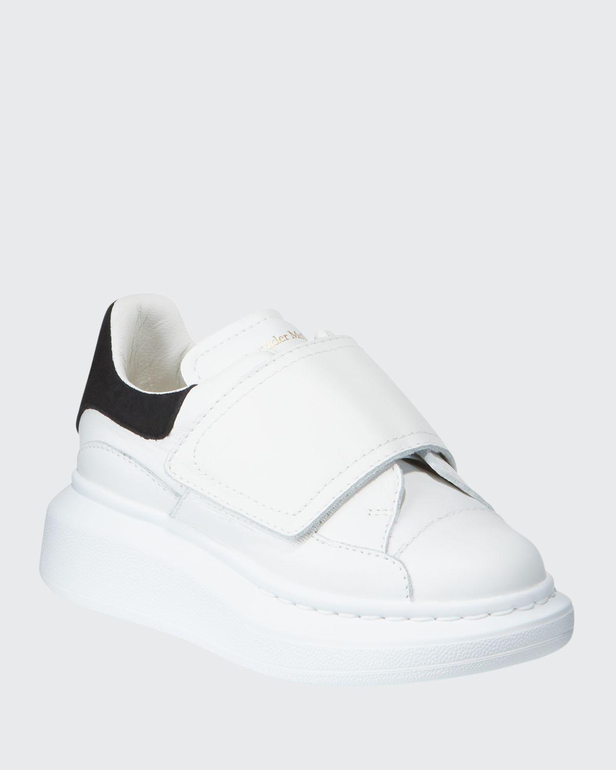 Alexander Mcqueen Boy's Oversized Grip-strap Leather Sneakers, Toddler/kids