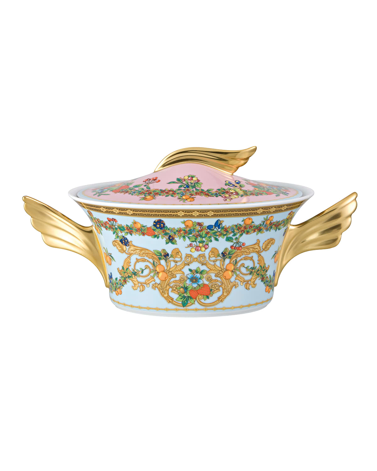 Butterfly Garden Covered Vegetable Dish