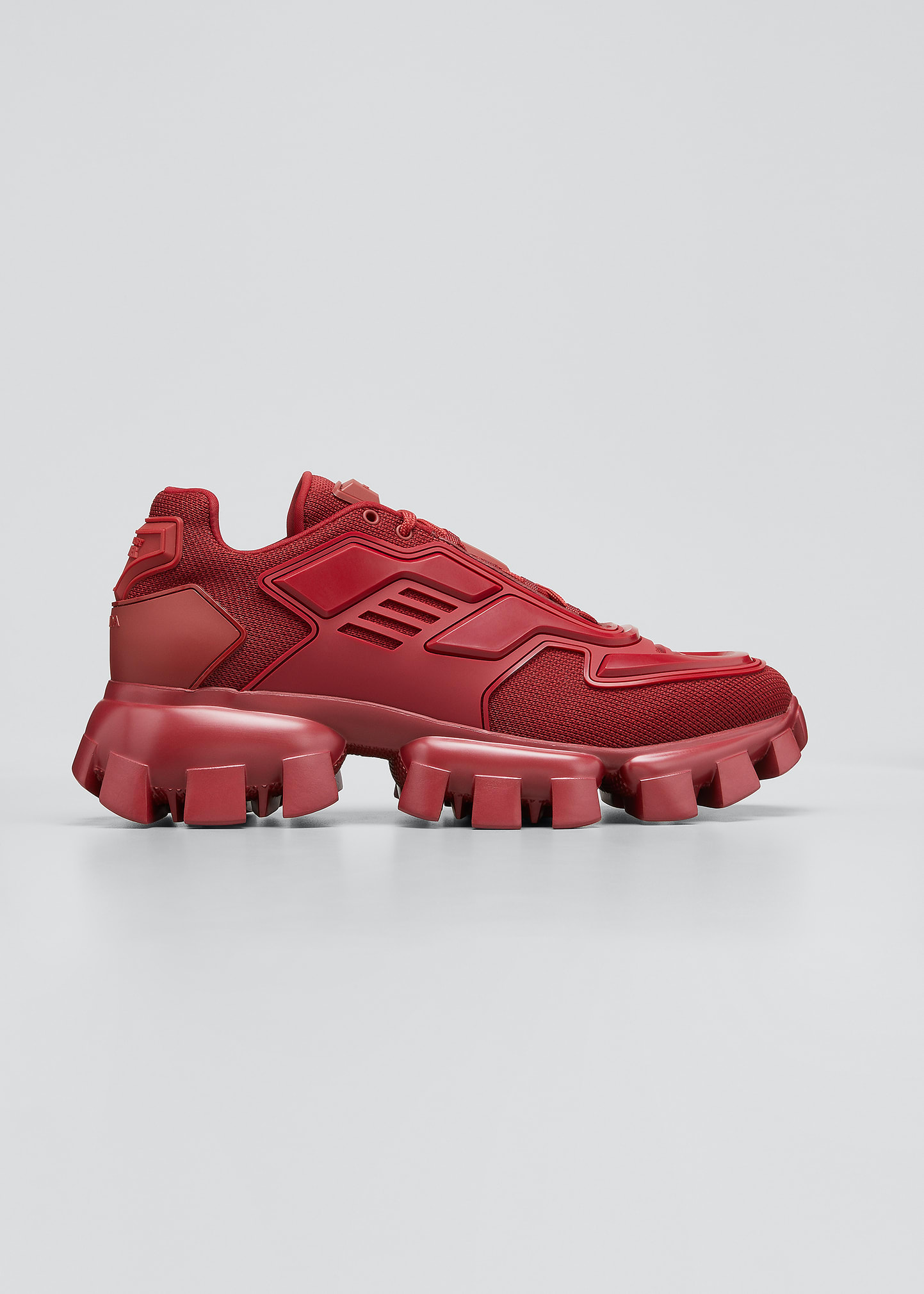 Prada Men's Cloudbust Thunder Lug-sole Trainer Sneakers In Barolo