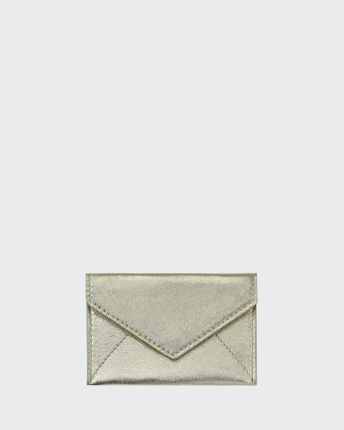 Graphic Image Mini Envelope Card Case In White Gold