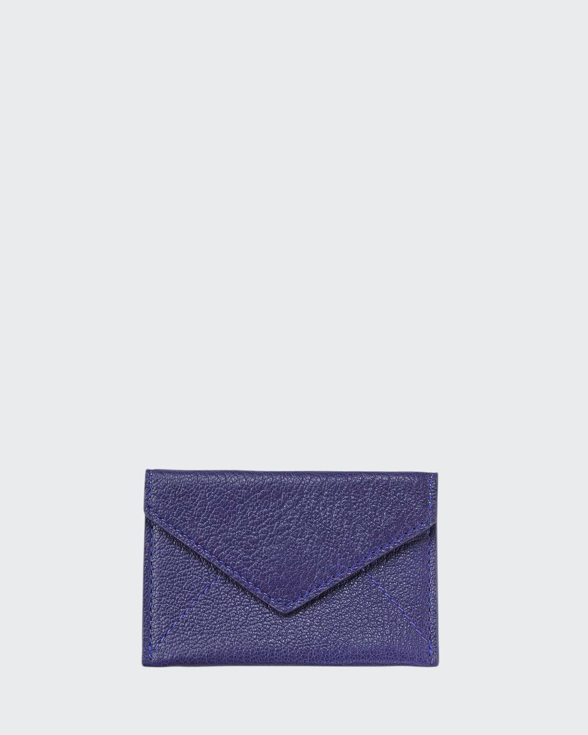 Graphic Image Medium Envelope Card Case In Indigo