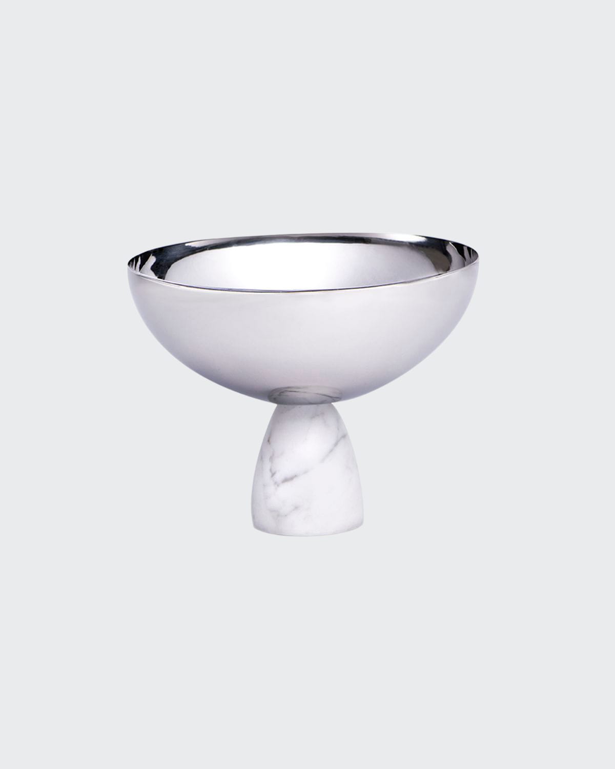 Anna New York Coluna Marble Nut Bowl In Carrara Slvr