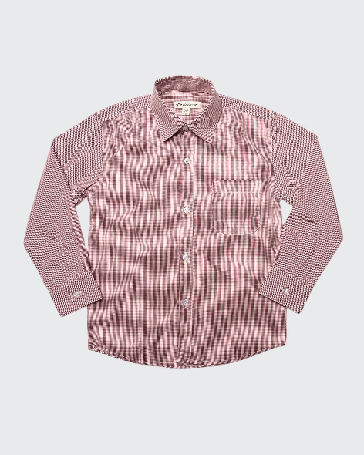 Boy's Standard Micro Grid Dress Shirt, Size 2-12