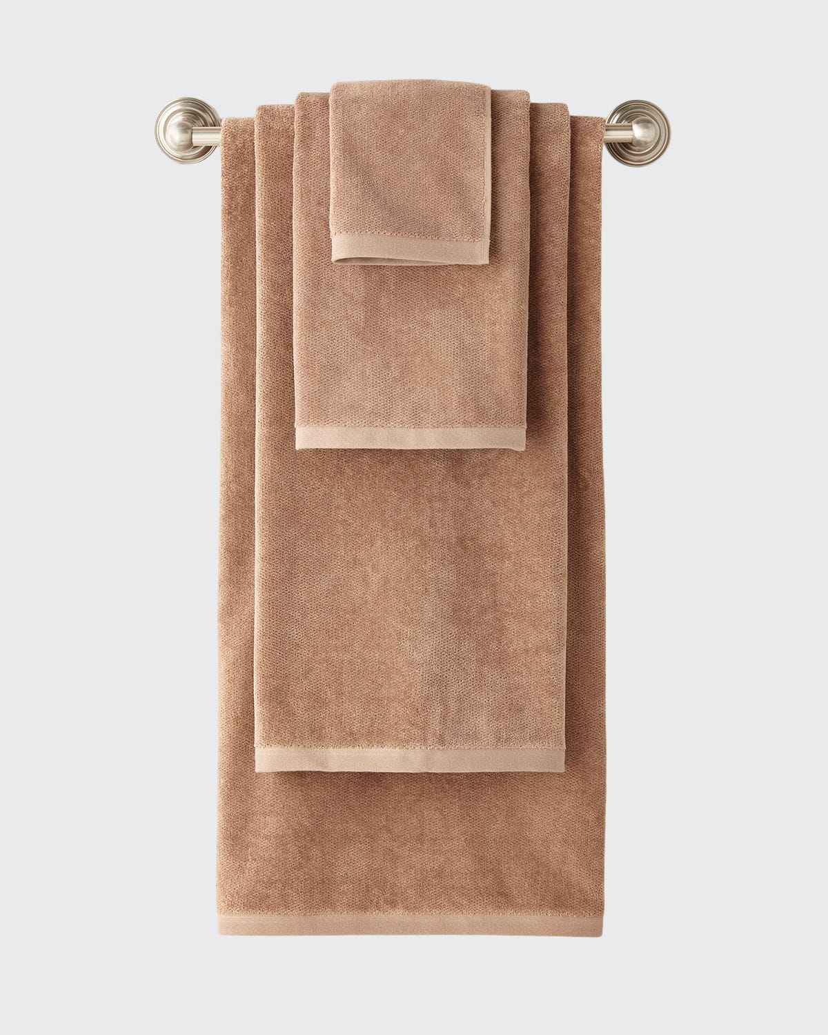 Sferra Diamond Weave Bath Towel In Brown