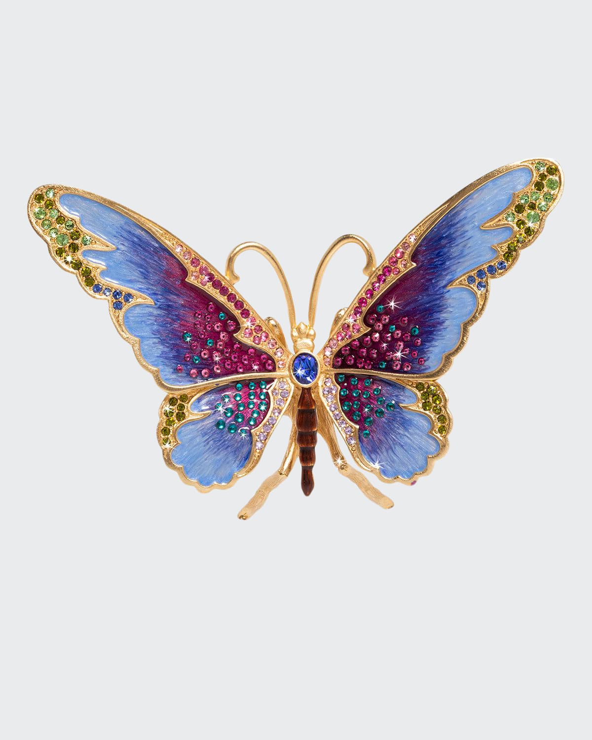 Shop Jay Strongwater Large Butterfly Figurine In Multi