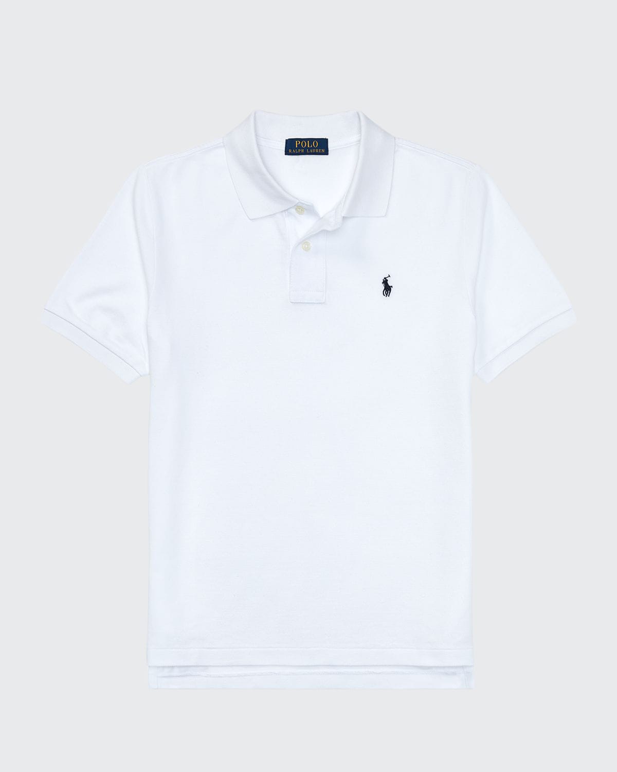 Ralph Lauren Kids' Boy's Short-sleeve Logo Embroidery Polo Shirt In White