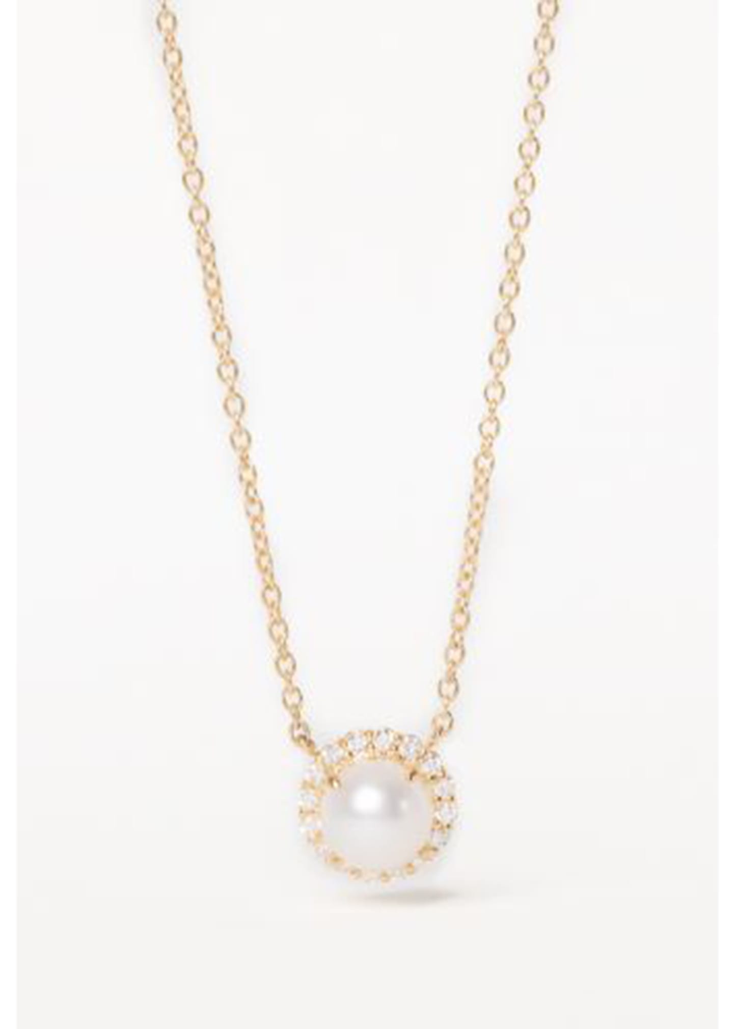 Jamie Wolf 18K Diamond-Edged Freshwater Pearl Necklace