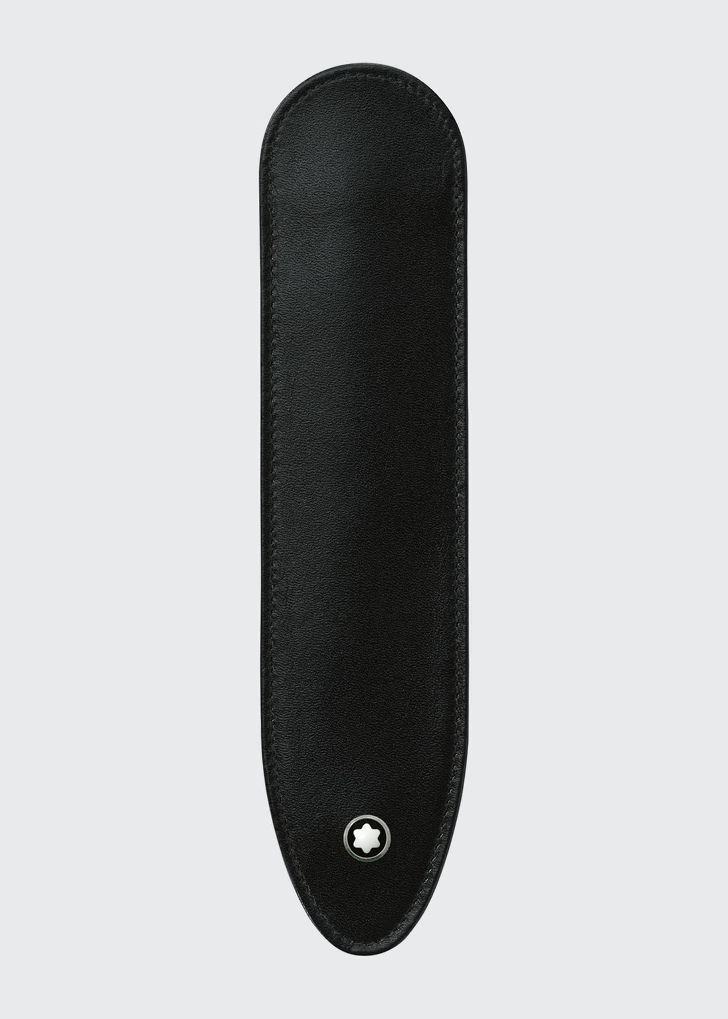 Shop Montblanc Meisterstuck 1-pen Leather Pen Sleeve In Black