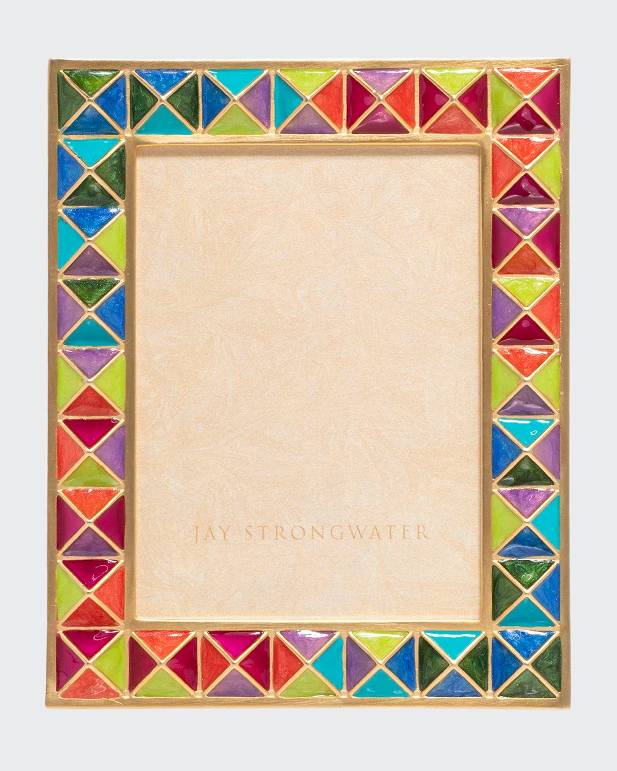 Shop Jay Strongwater Rainbow Pyramid Frame, 3" X 4" In Multi