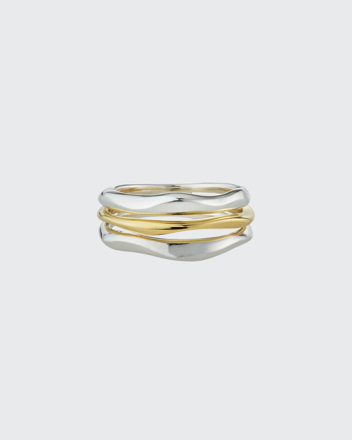 Ippolita Chimera Classico Triple Band Stack Ring In Gold & Silver