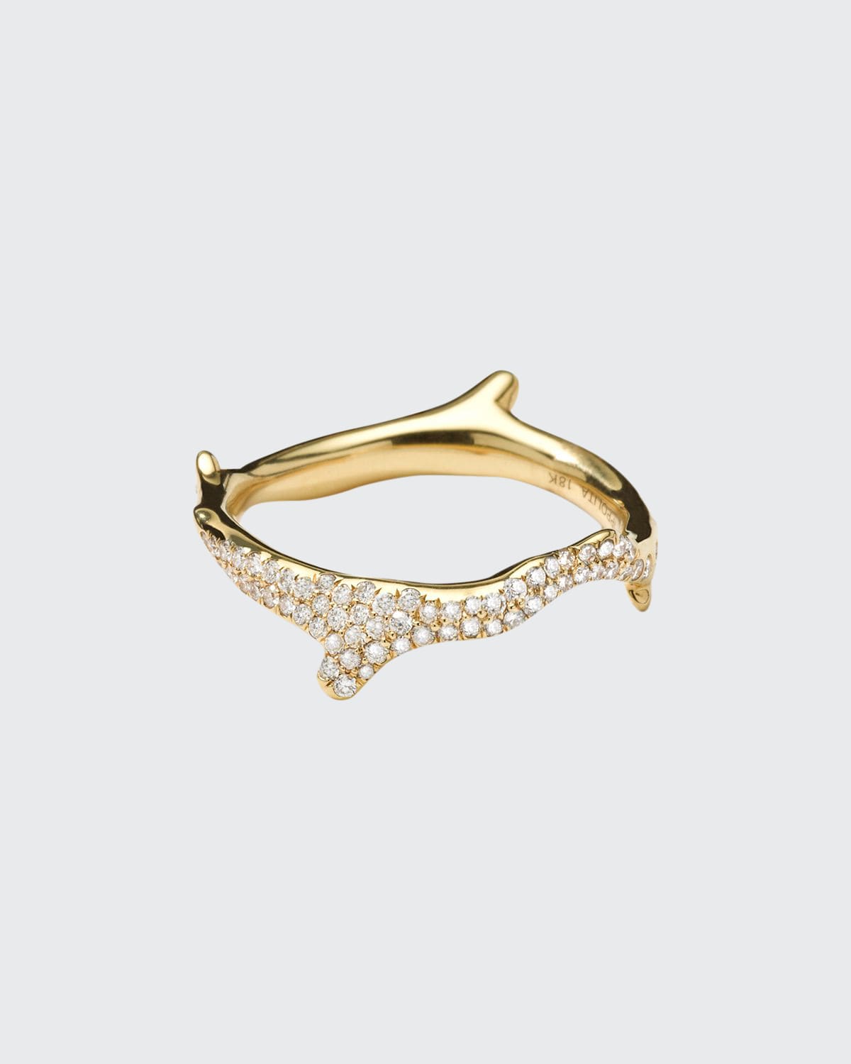 Ippolita 18k Diamond Stardust Branch Ring In Yellow Gold