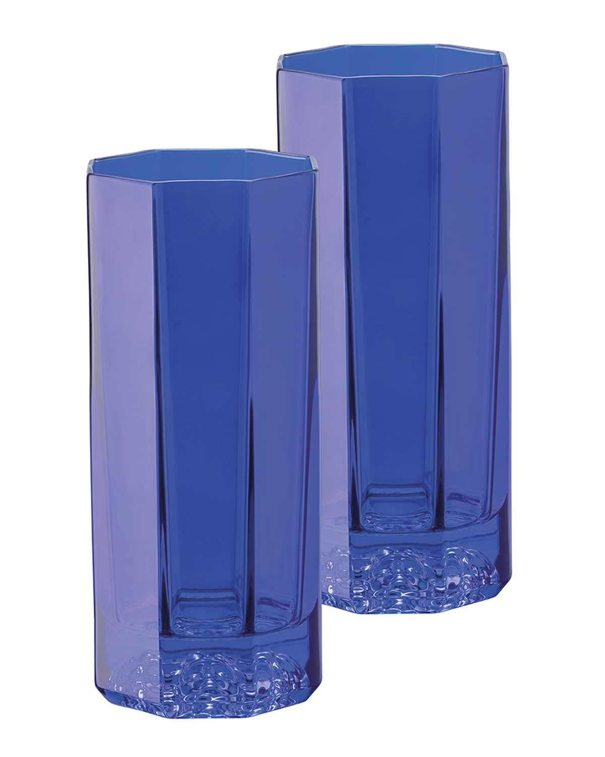 Shop Versace Medusa Lumiere Blue Long Drinking Glasses, Set Of 2