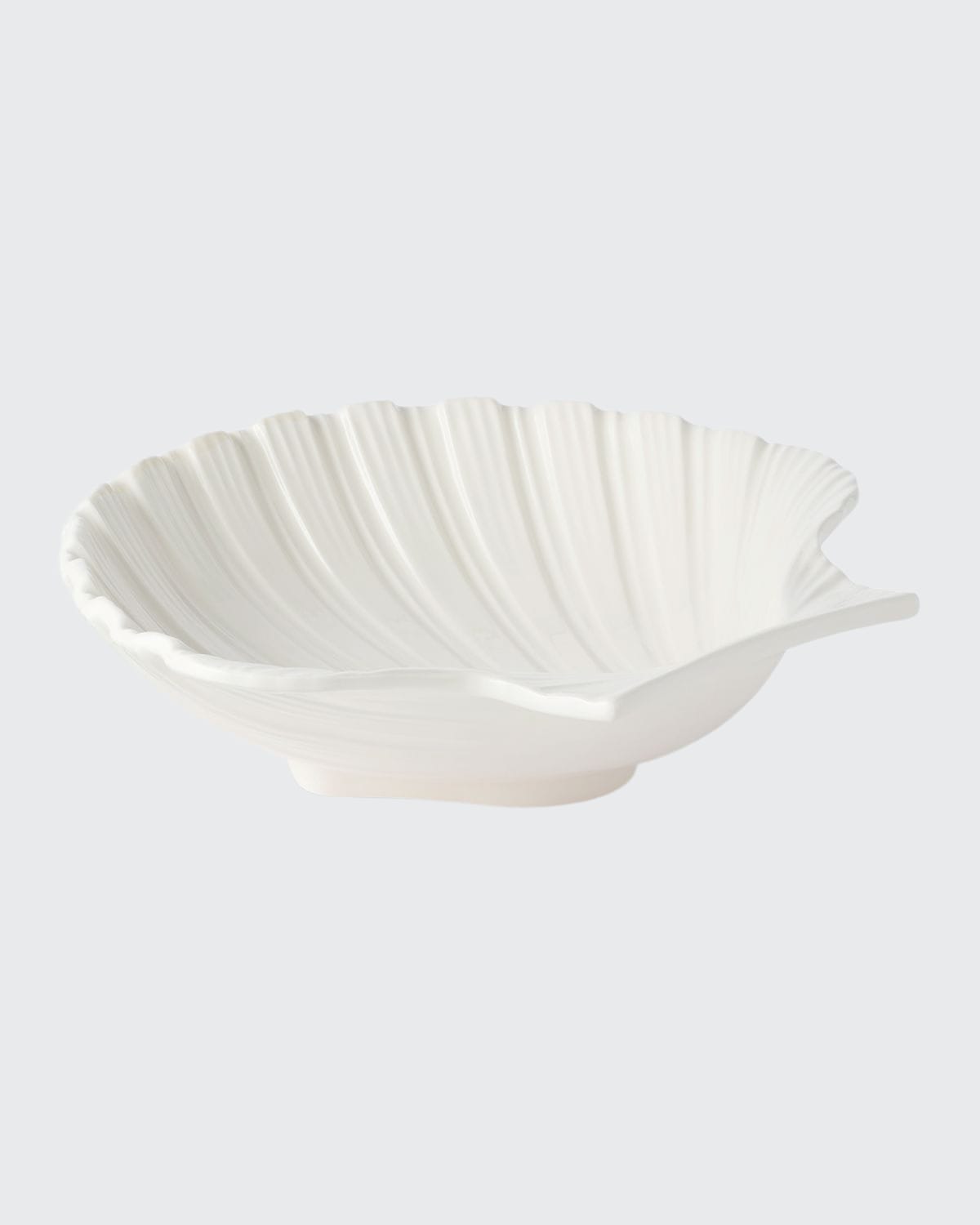 Aerin Medium Ceramic Shell Platter In White