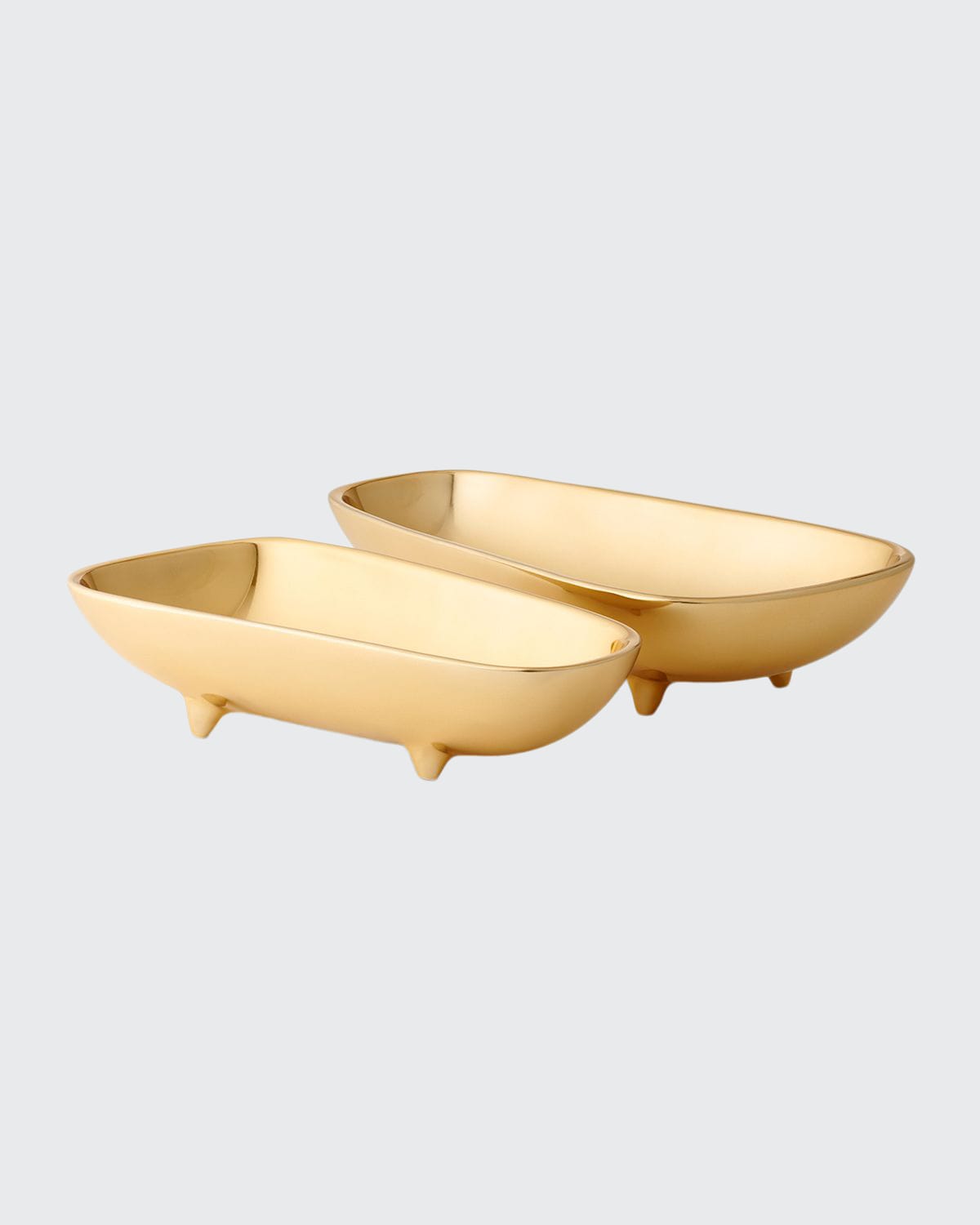 Shop Aerin Valerio Small Footed Bowl In Gold