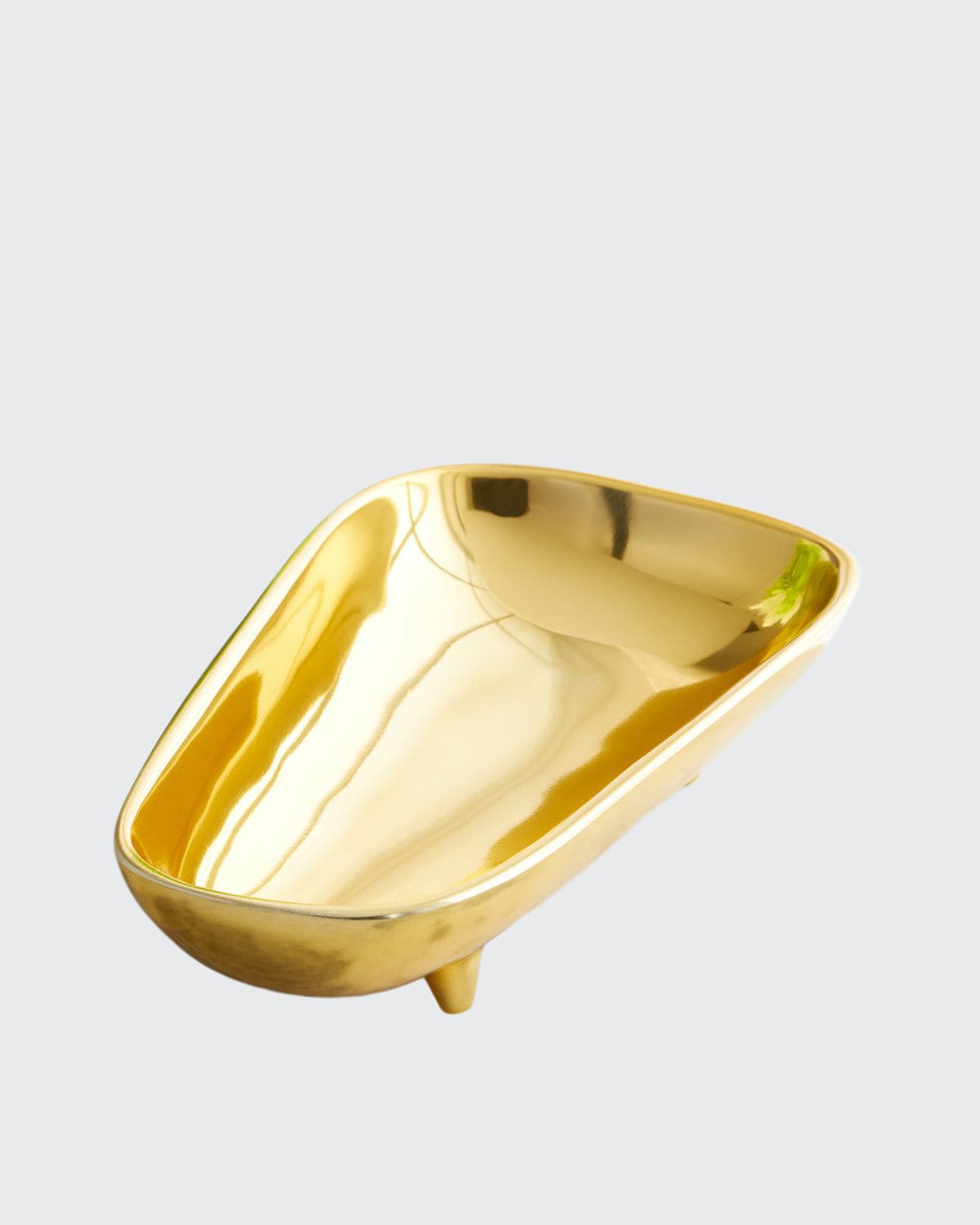 Shop Aerin Valerio Large Footed Bowl In Gold