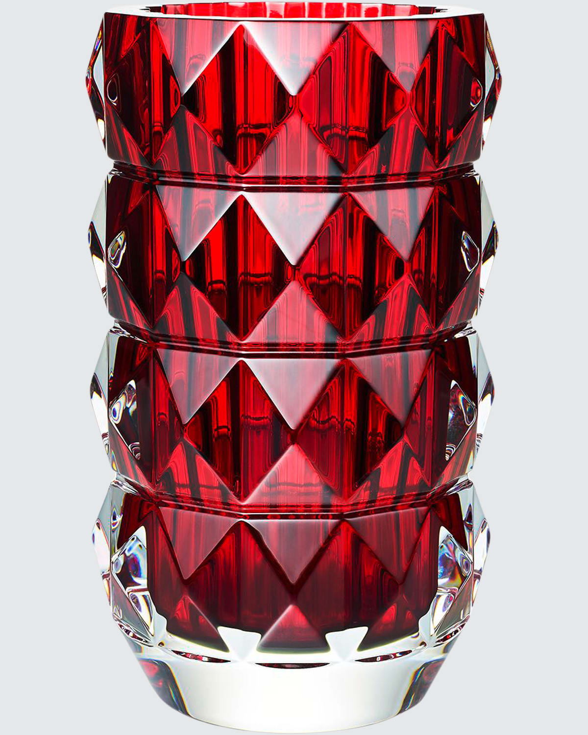 Shop Baccarat Louxor Round Vase In Red