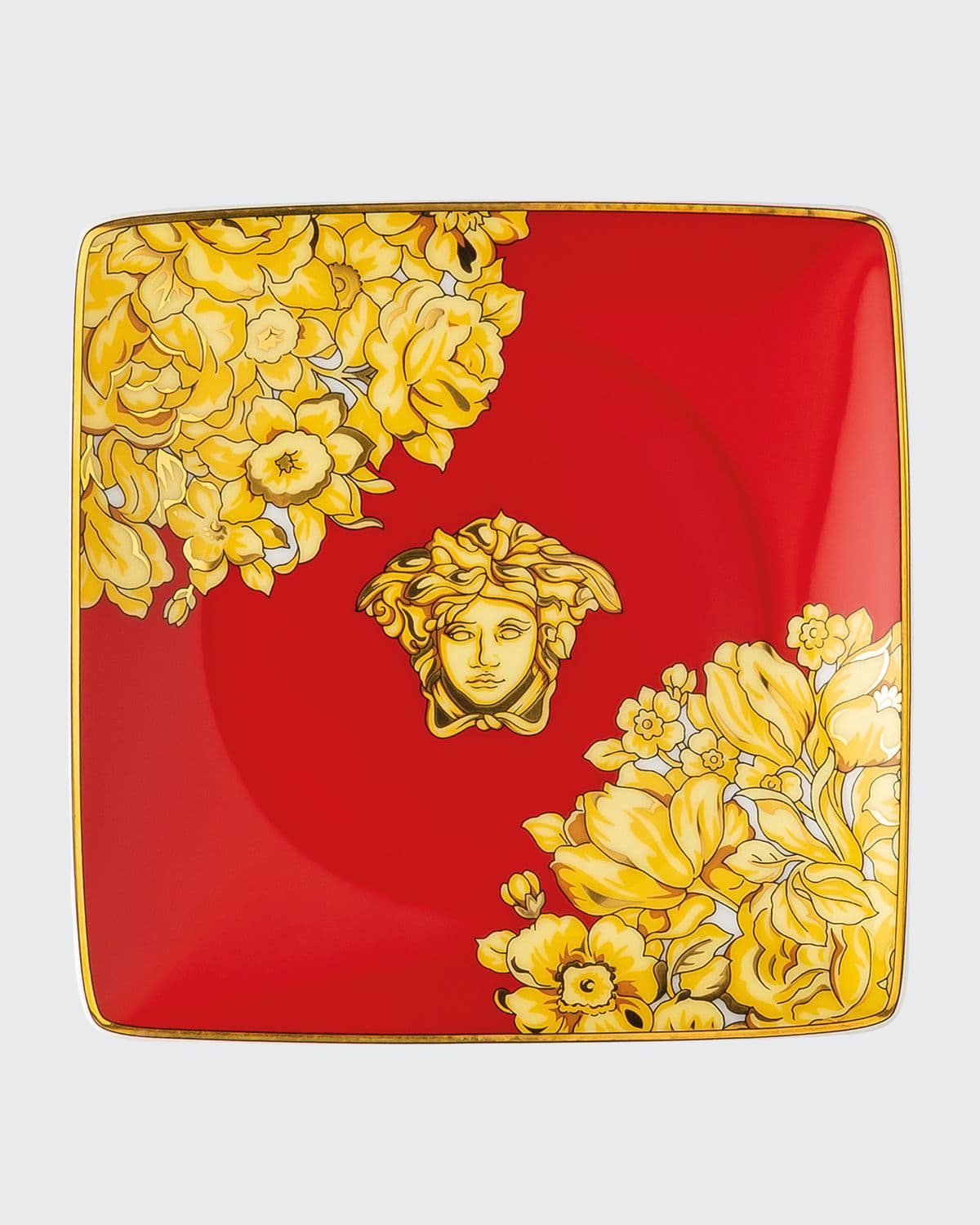 Shop Versace Medusa Rhapsody Canape Dish In Red