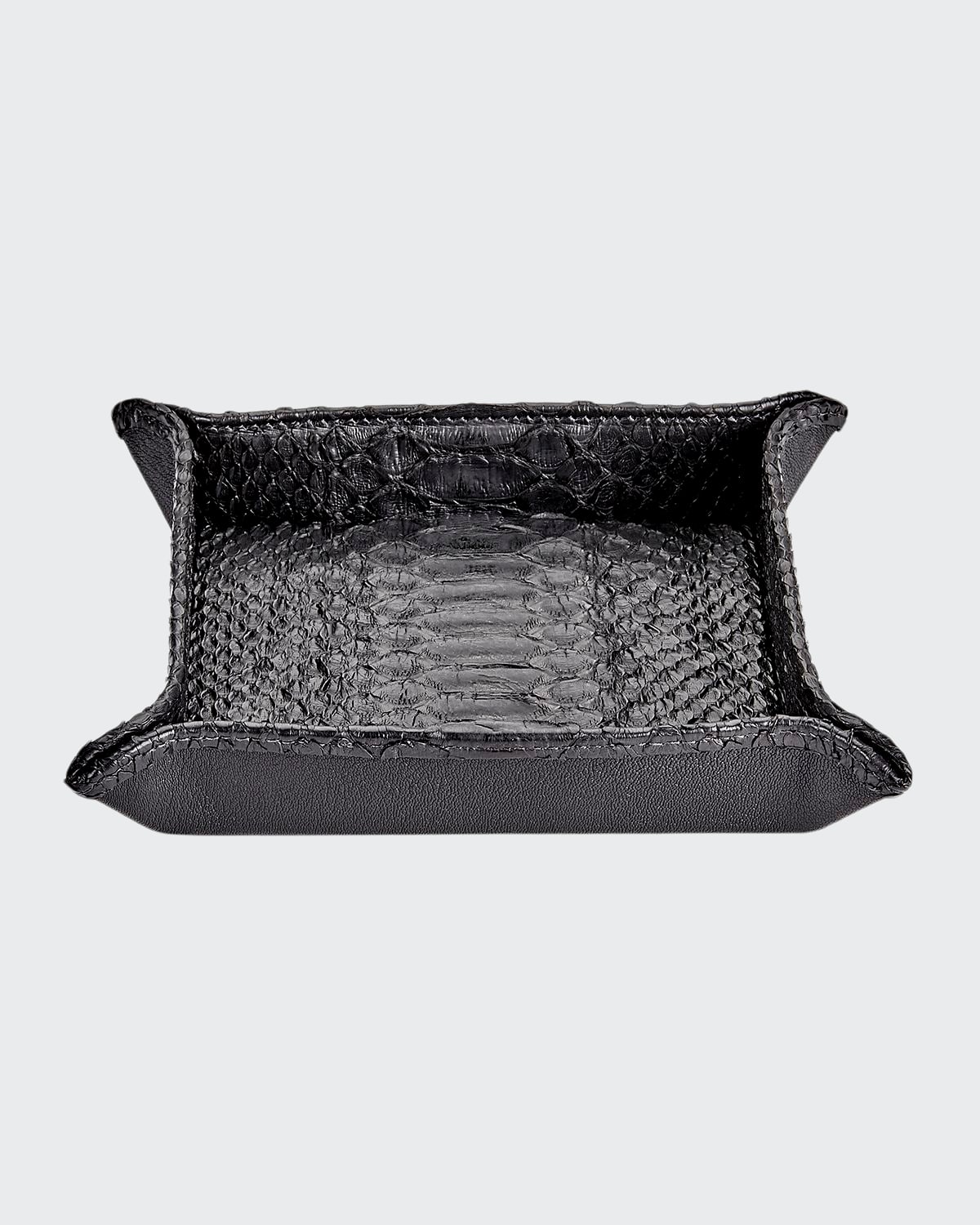 Graphic Image Large Python Valet Tray In Black