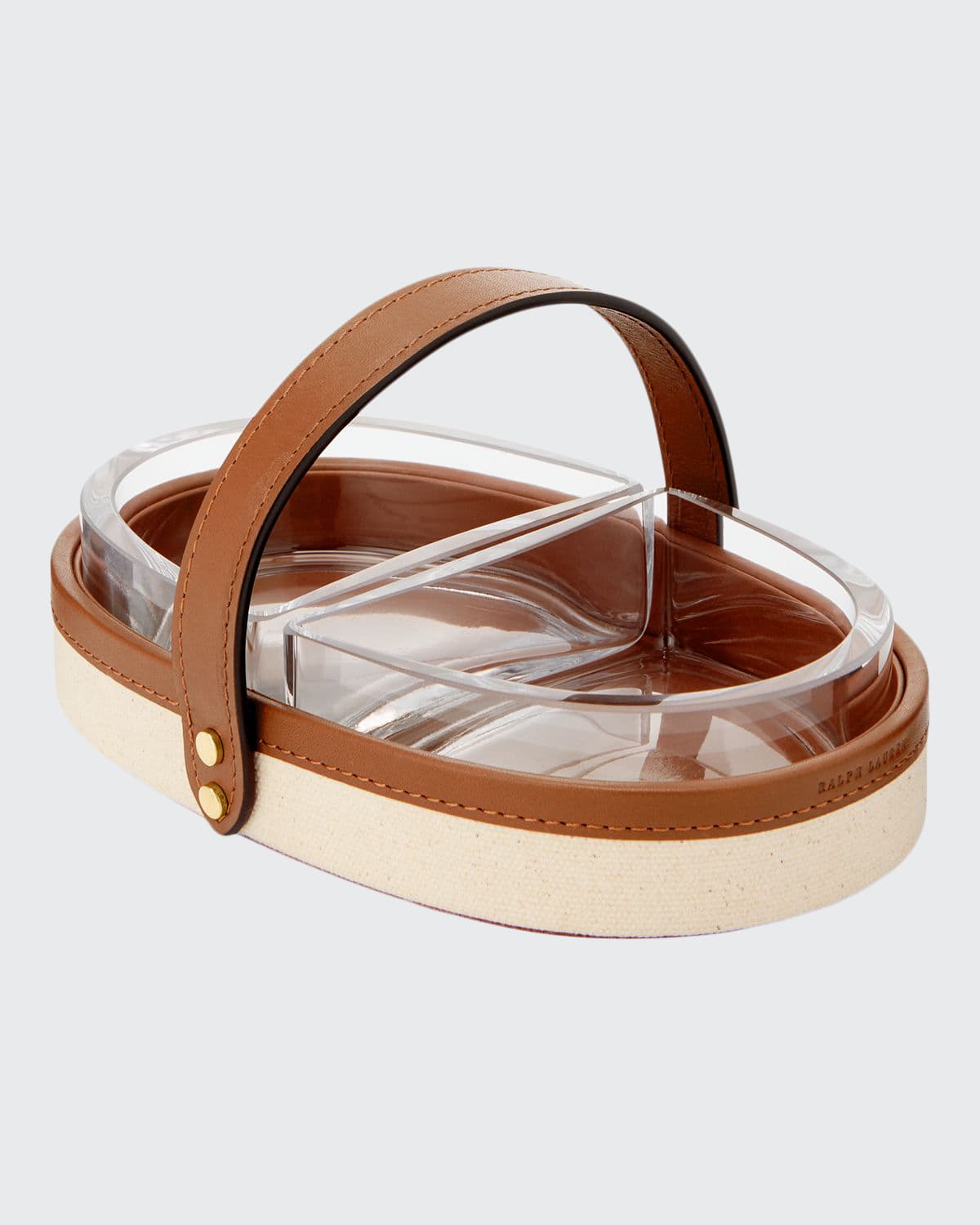 Shop Ralph Lauren Garrett Double Nut Bowl In Saddle Leather