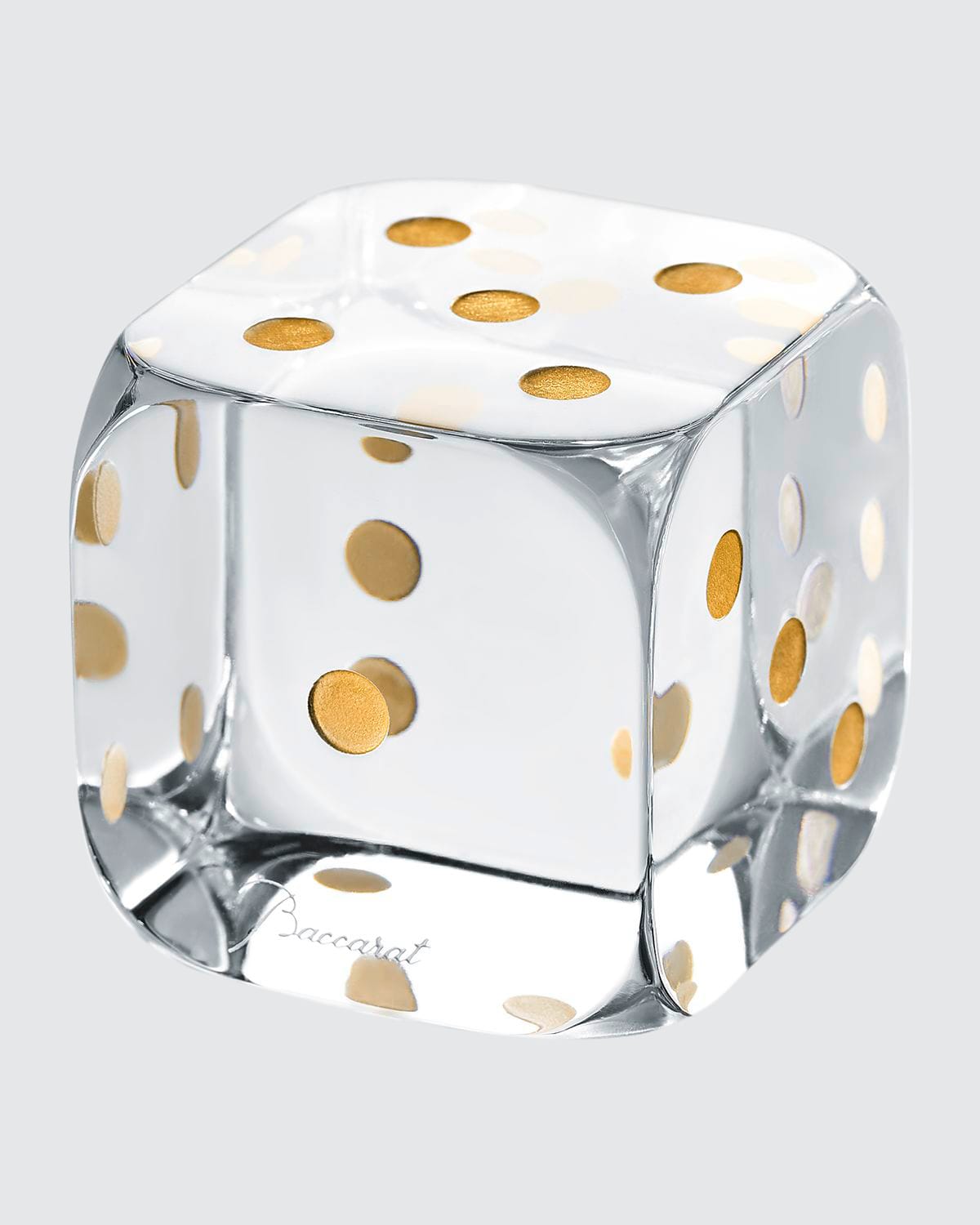 Shop Baccarat Dice Paperweight In Clear