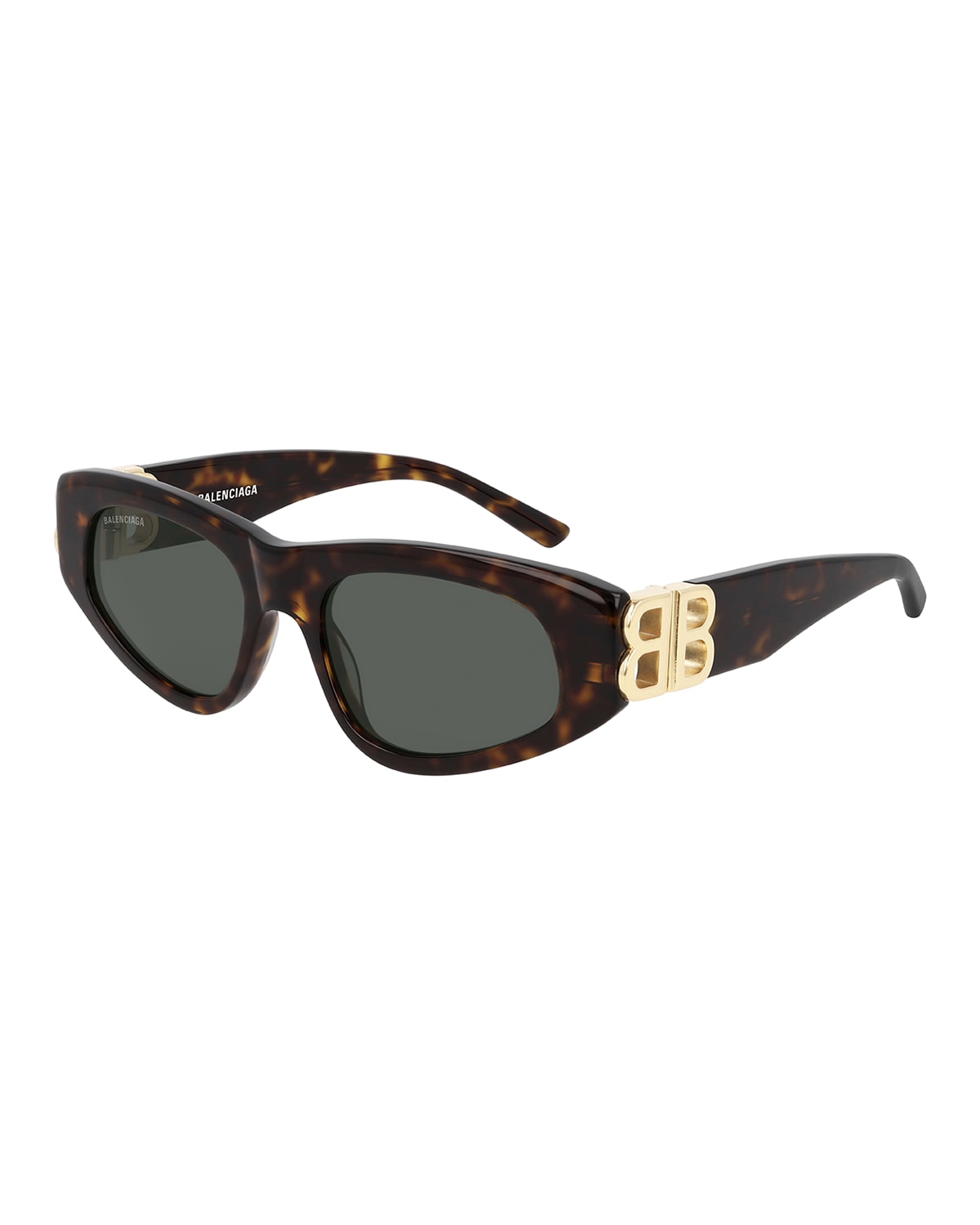 Balenciaga Cat-Eye Acetate Sunglasses w/ Logo Hinges