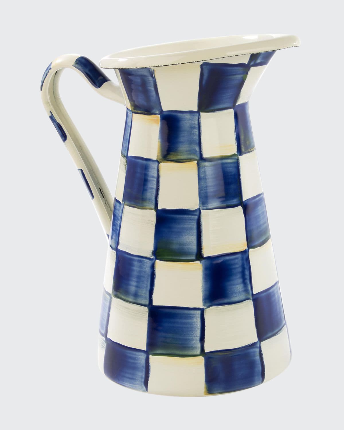 MACKENZIE-CHILDS ROYAL CHECK MEDIUM PRACTICAL PITCHER 