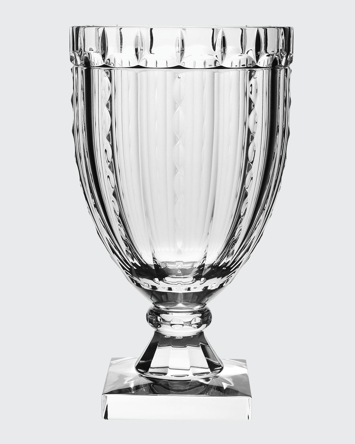 Shop William Yeoward Crystal Vivian Square Footed Vase In Clear