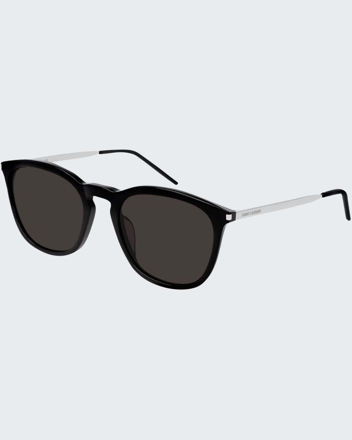 Men's Square Acetate/Metal Sunglasses