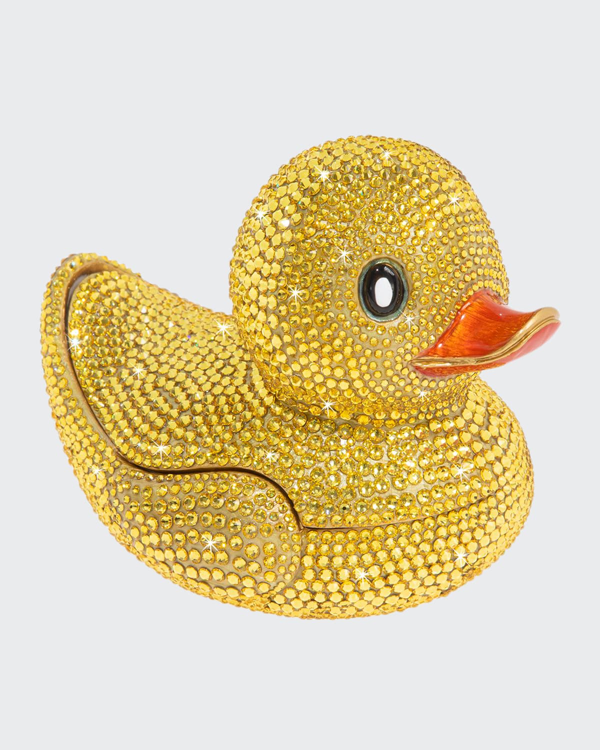 Shop Jay Strongwater Pave Ducky Box In Yellow