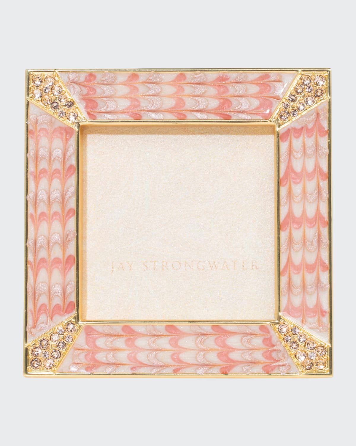 Jay Strongwater Leland Pavé Corner Square Frame In Multi
