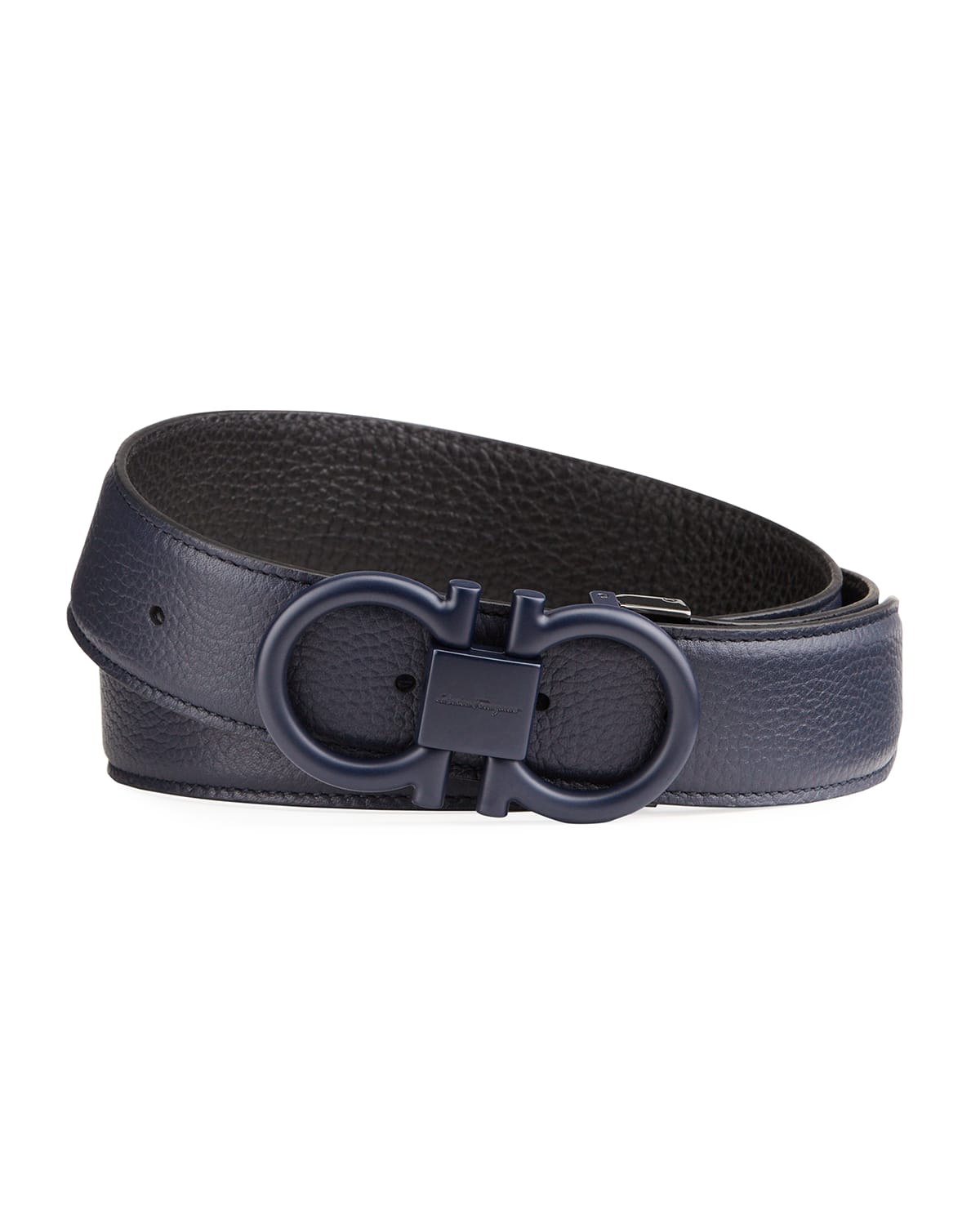 Men's Textured Leather Gancini Belt