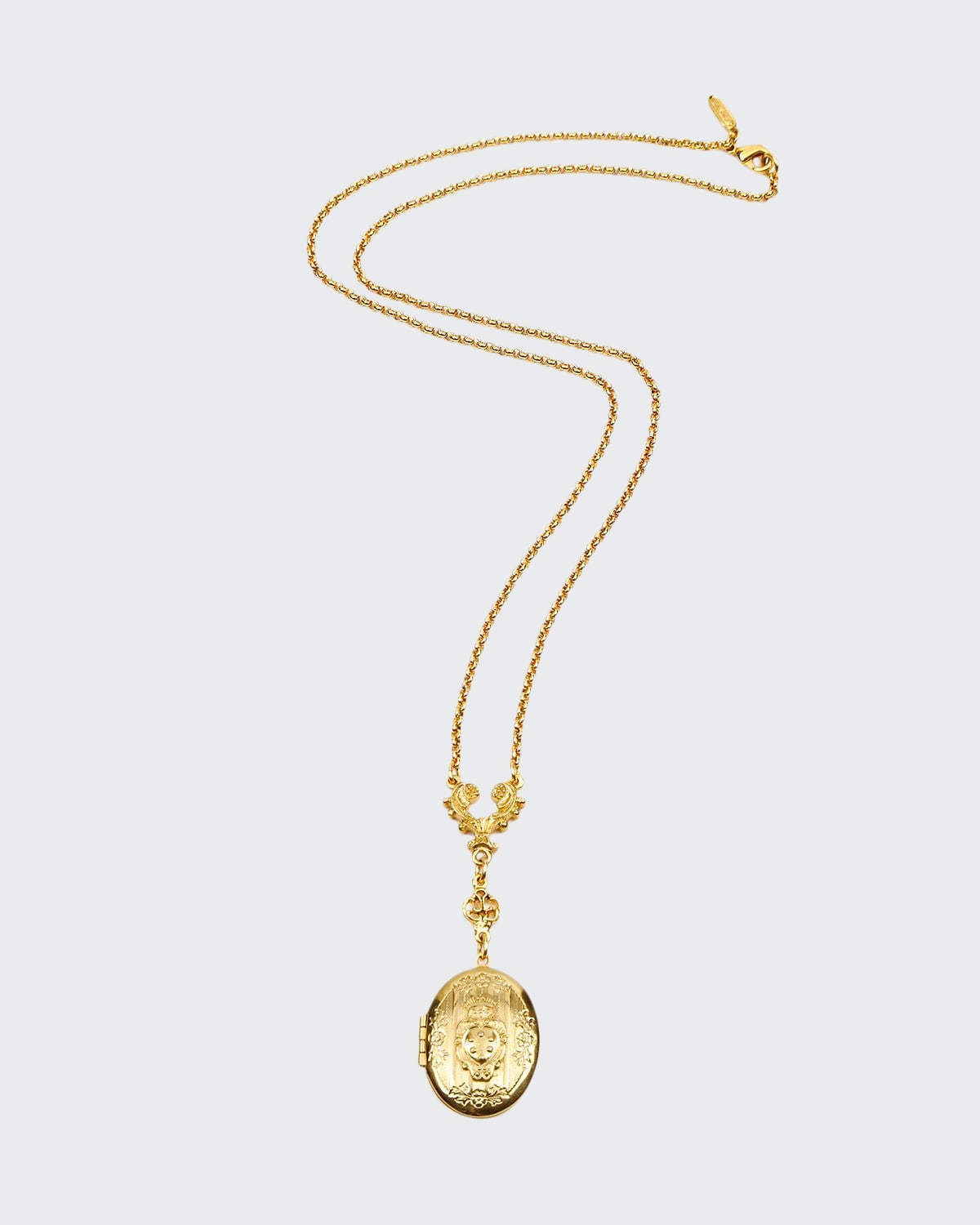 Ben-amun Oval Locket Necklace In Gold