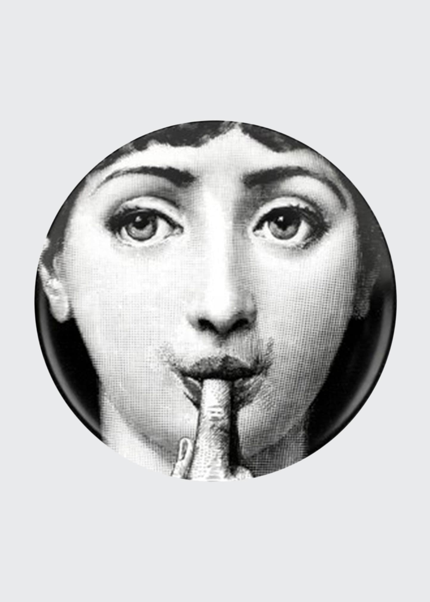 Fornasetti Tema E Variazioni N. 178 Finger In Mouth In Black/white