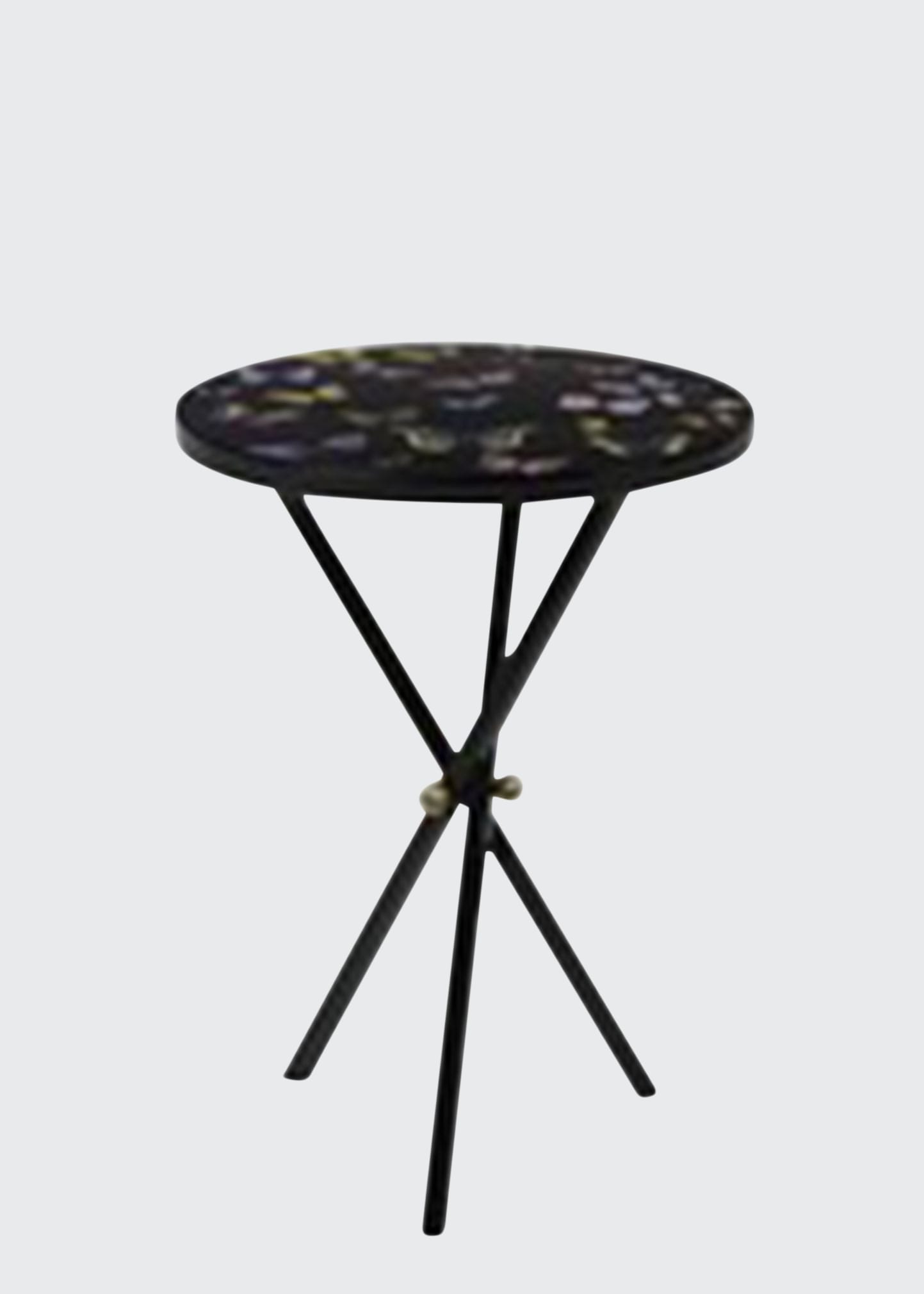 Fornasetti Table Top Farfalle - Tripod Black Base In Black Pattern