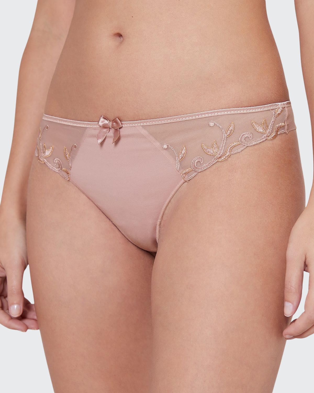 Simone Perele Andora Thong In Pink / Grey