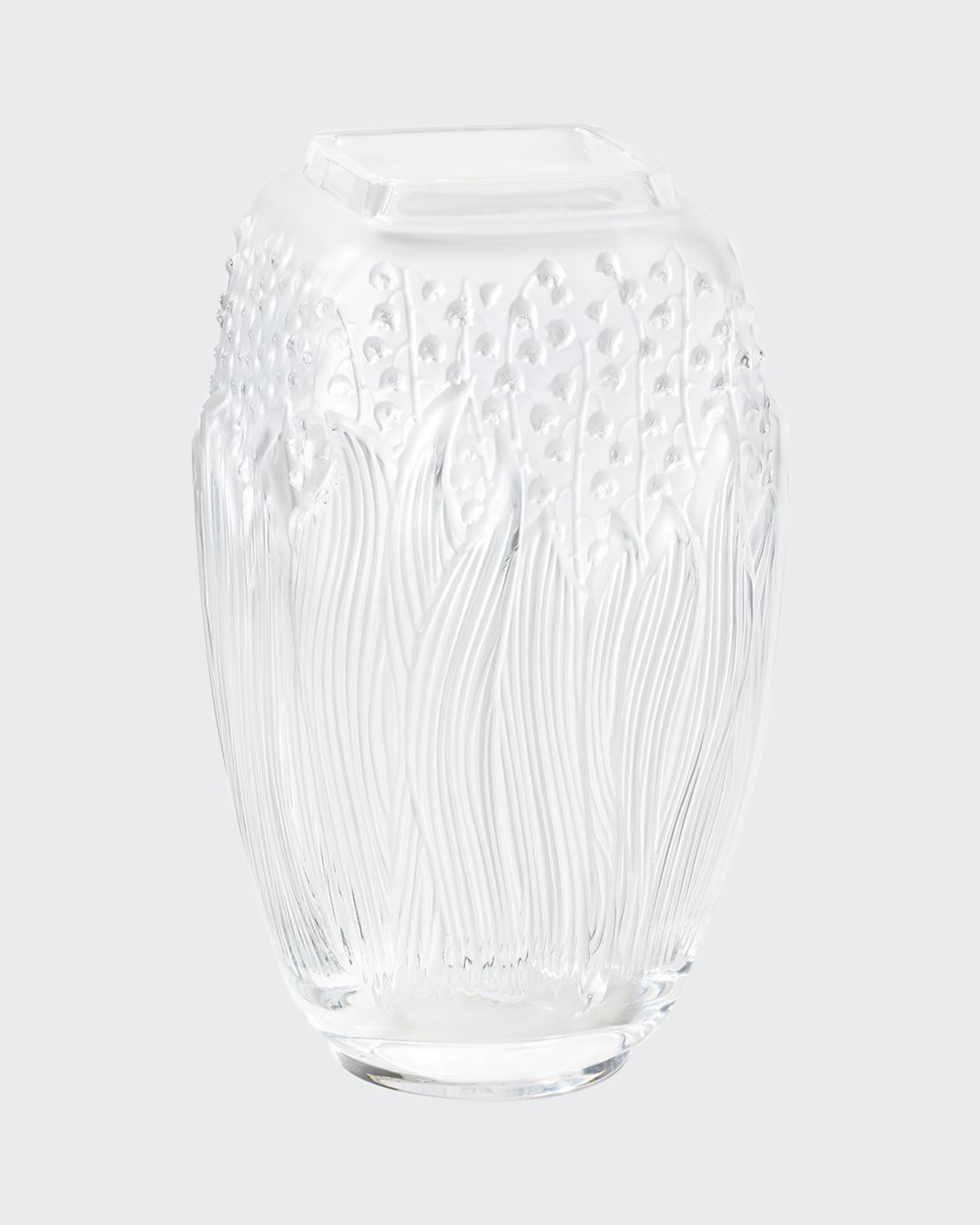 Lalique Clear Muguet Vase In Clear