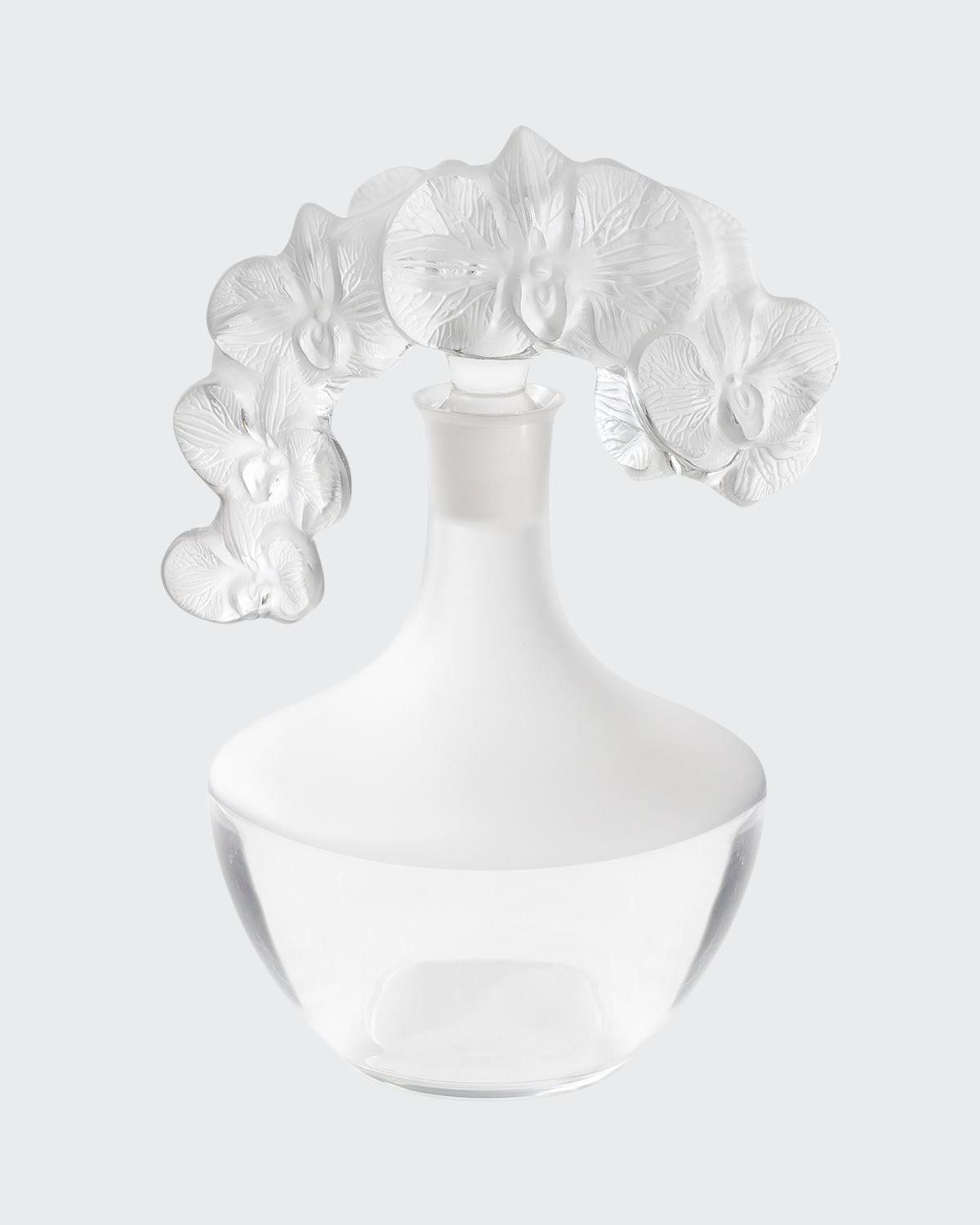 Lalique Orchidee Decanter, Numbered Edition In White