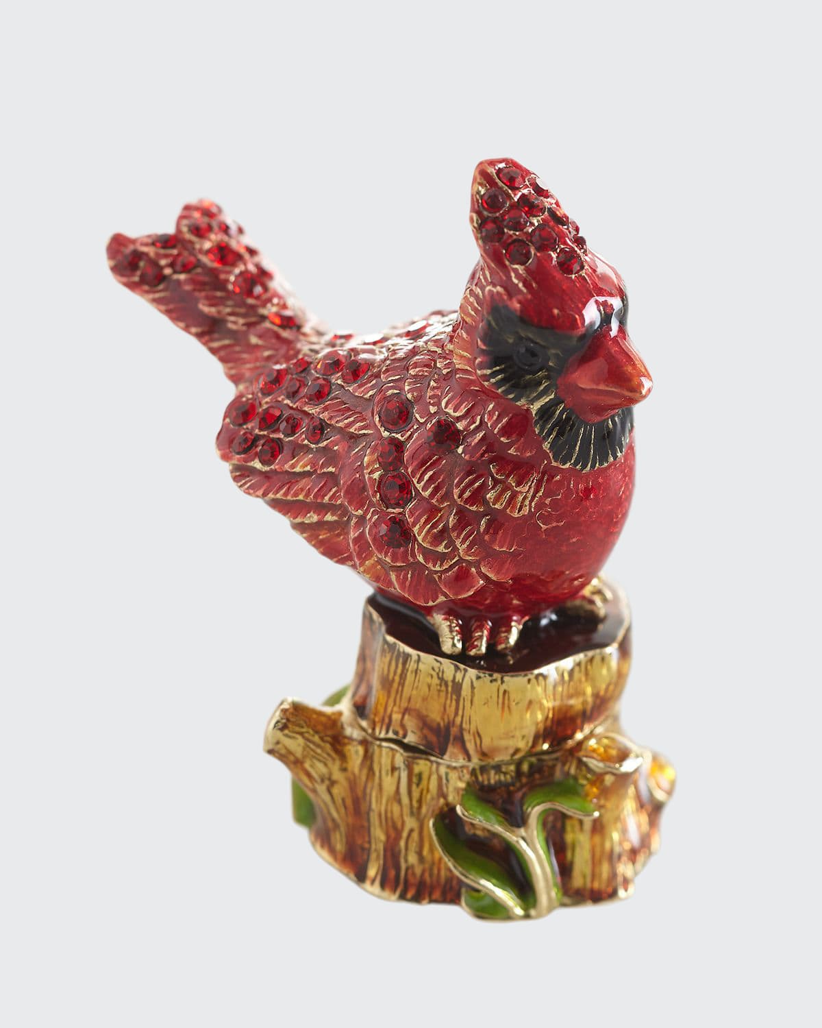 Jay Strongwater Cardinal Box In Red