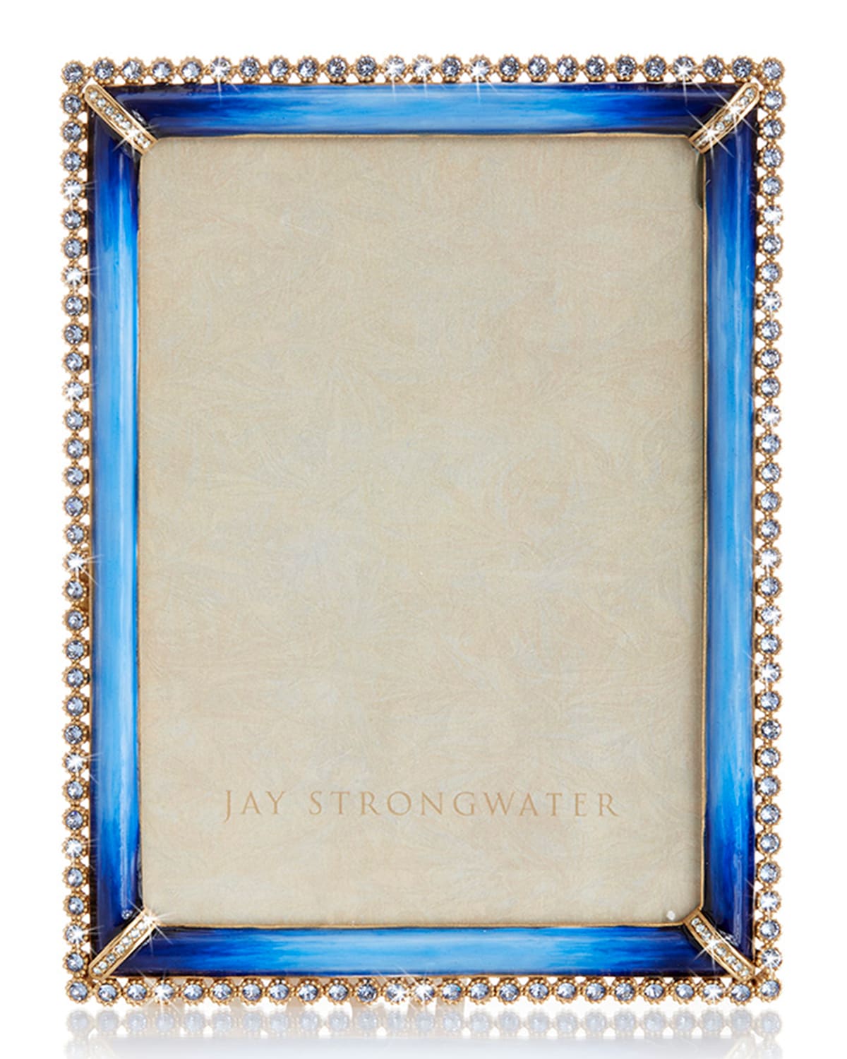 Shop Jay Strongwater Stone Edge Frame, 5" X 7" In Blue