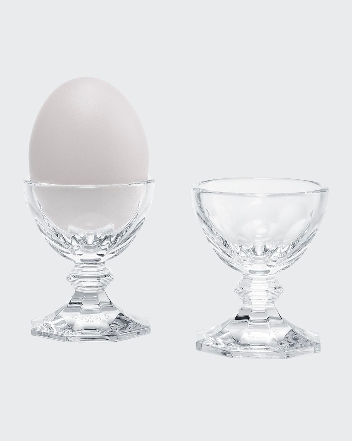 Baccarat Harcourt Egg Holders, Set Of 2 In Clear