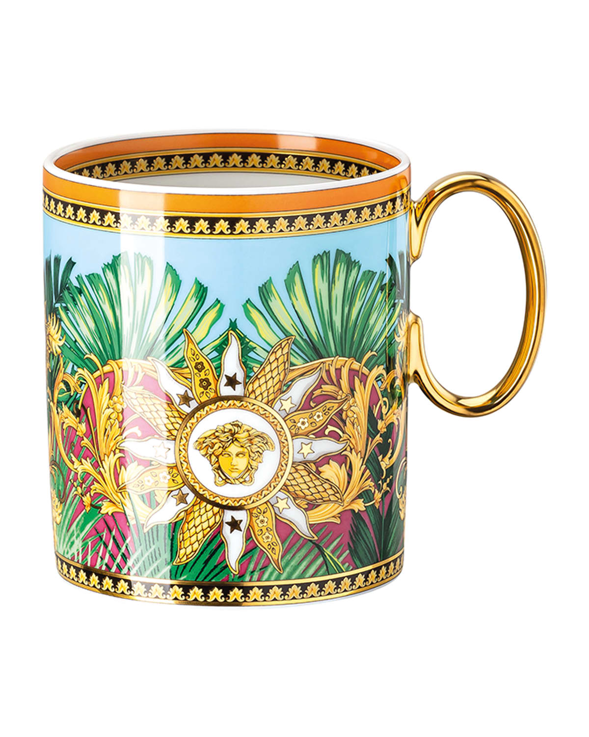 Shop Versace Jungle Animalier Mug With Handle In Multi