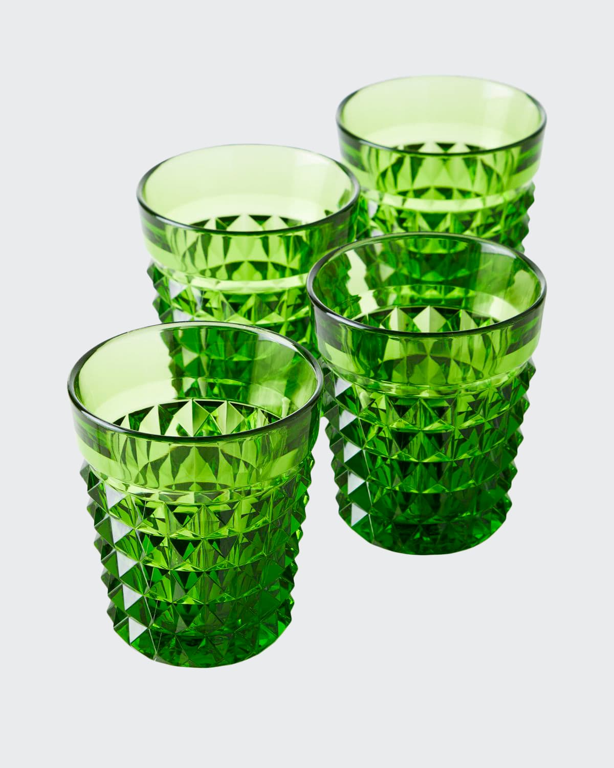Mario Luca Giusti Palazzo Green Tumblers, Set Of 4 In Green