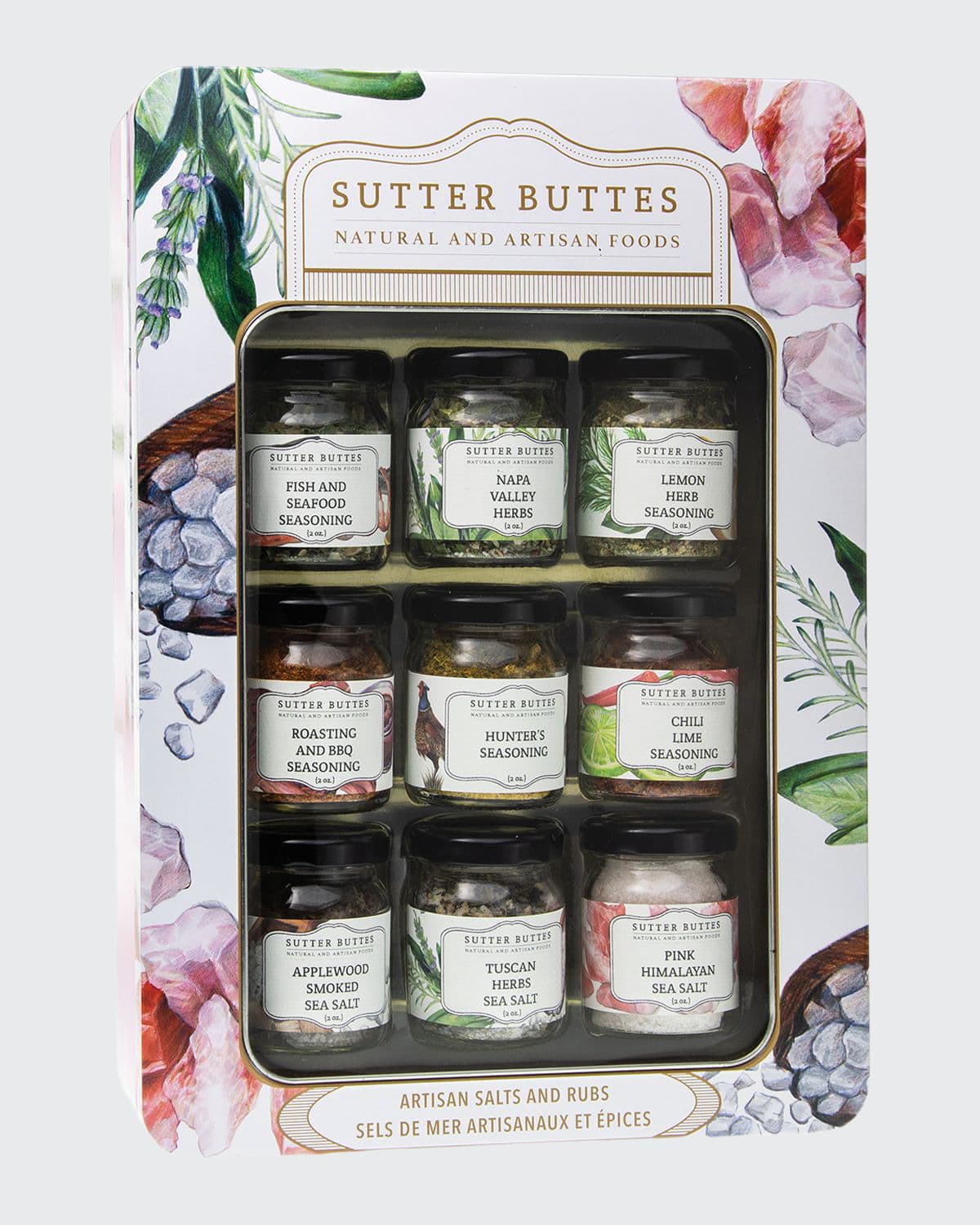 Sutter Buttes Natural And Artisan Foods Salt & Rub Sampler Tin