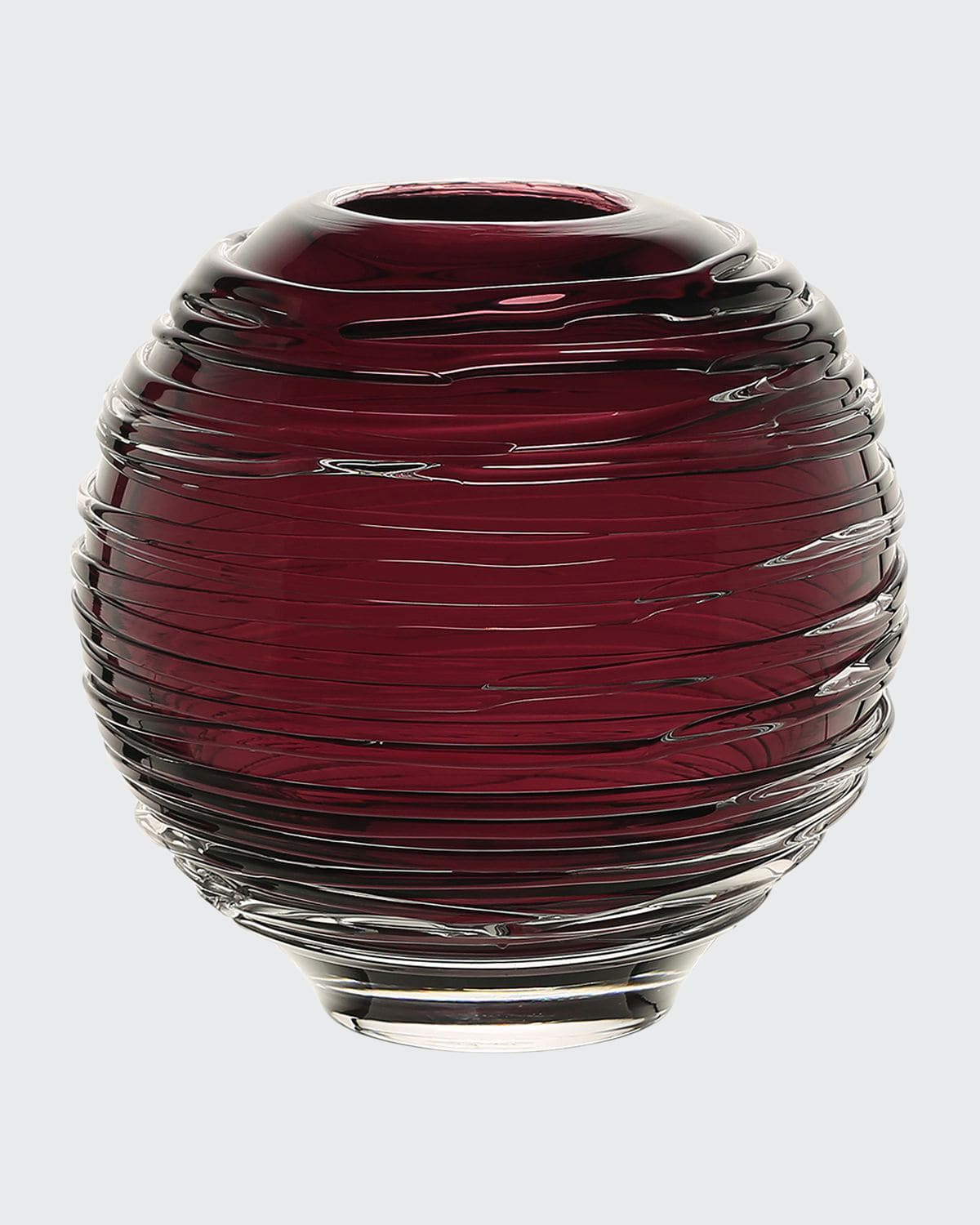 William Yeoward Crystal Miranda Globe Vase 6 In Heliotrope
