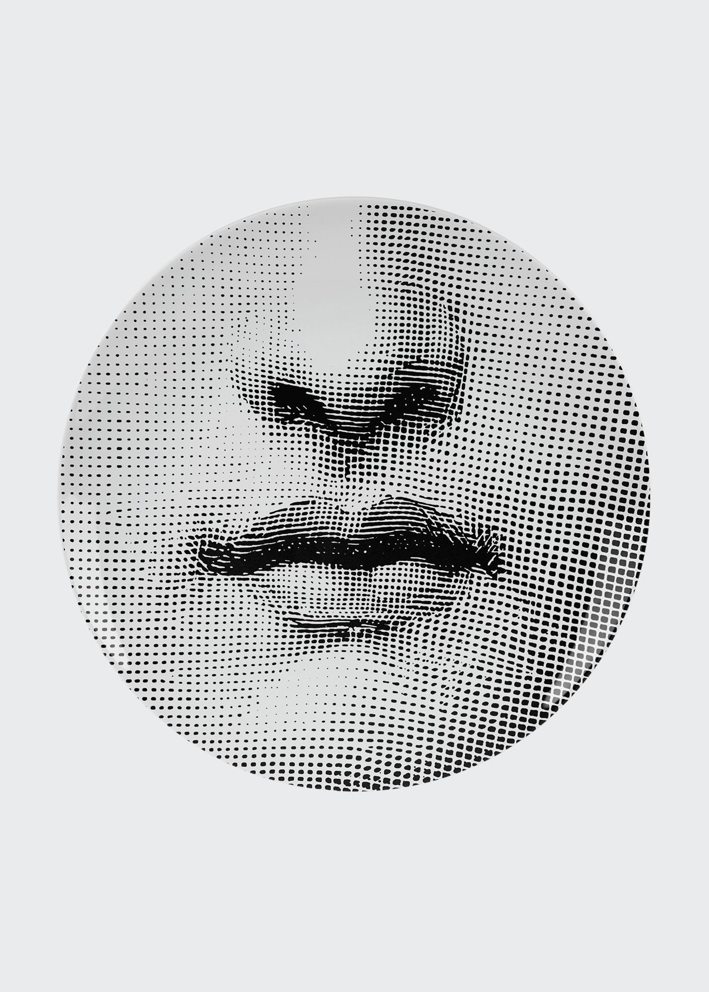 Fornasetti Tema E Variazioni N. 397 Nose And Lips Wall Plate In Black/white