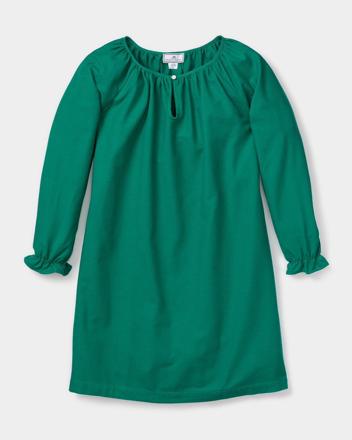 Shop Petite Plume Girl's Delphine Flannel Nightgown In Green